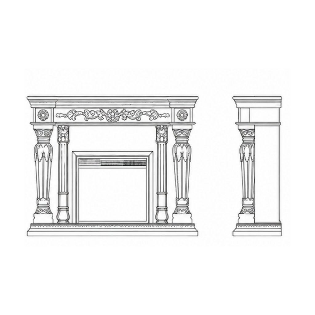 Tuscan Pillar Fireplace (FP011)