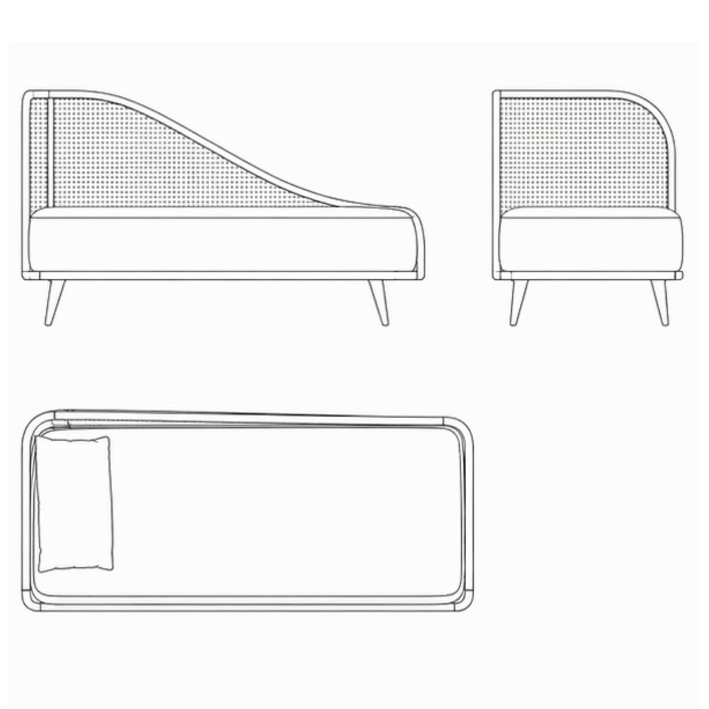 Serenique Chaise Ottoman (O-015)