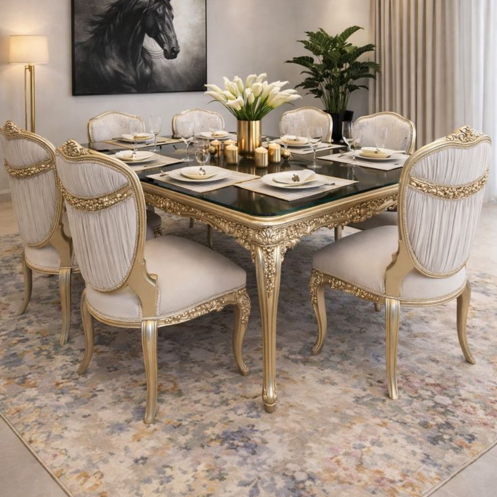 Noir Regent Dining Table (DT-012)