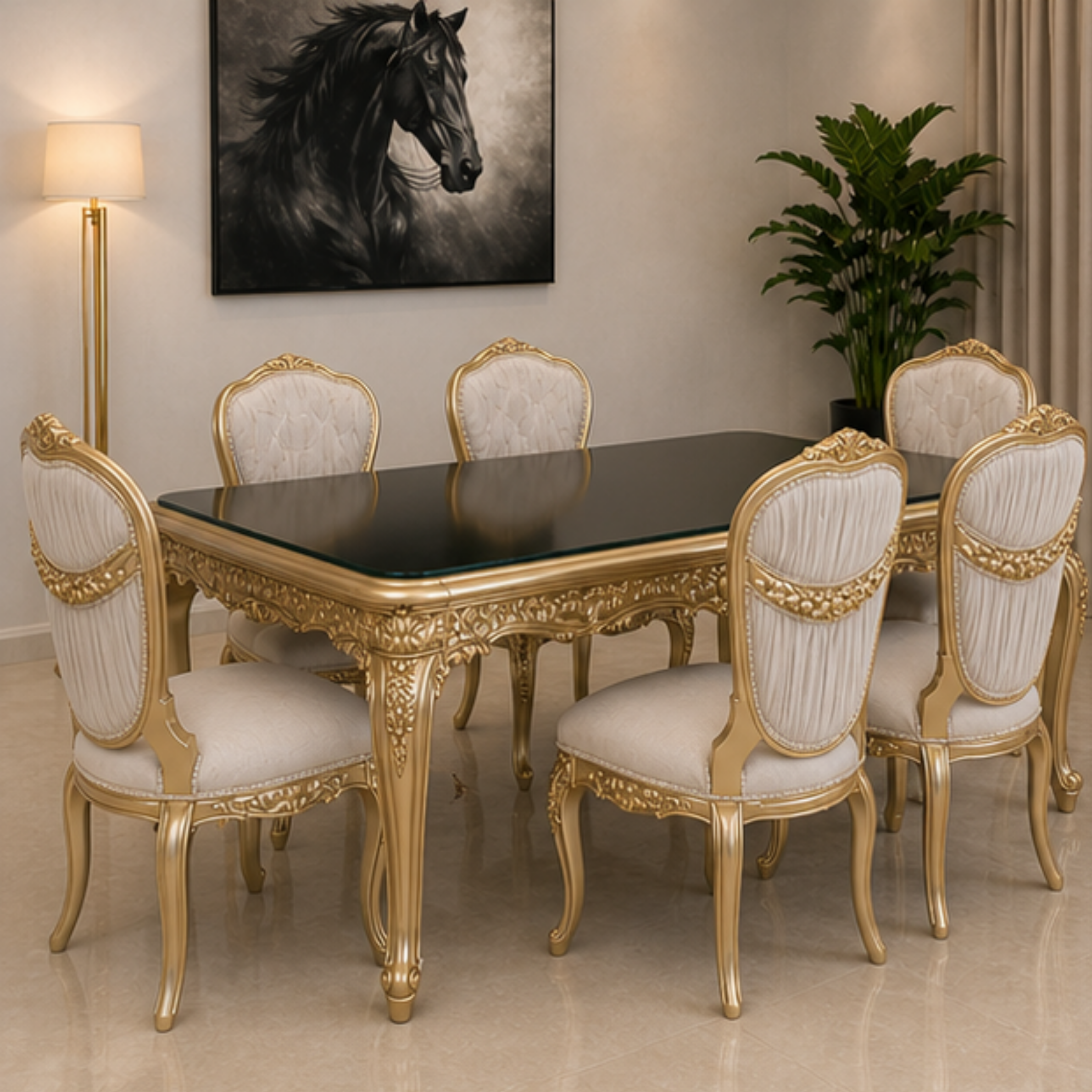 Noir Regent Dining Table (DT-012)