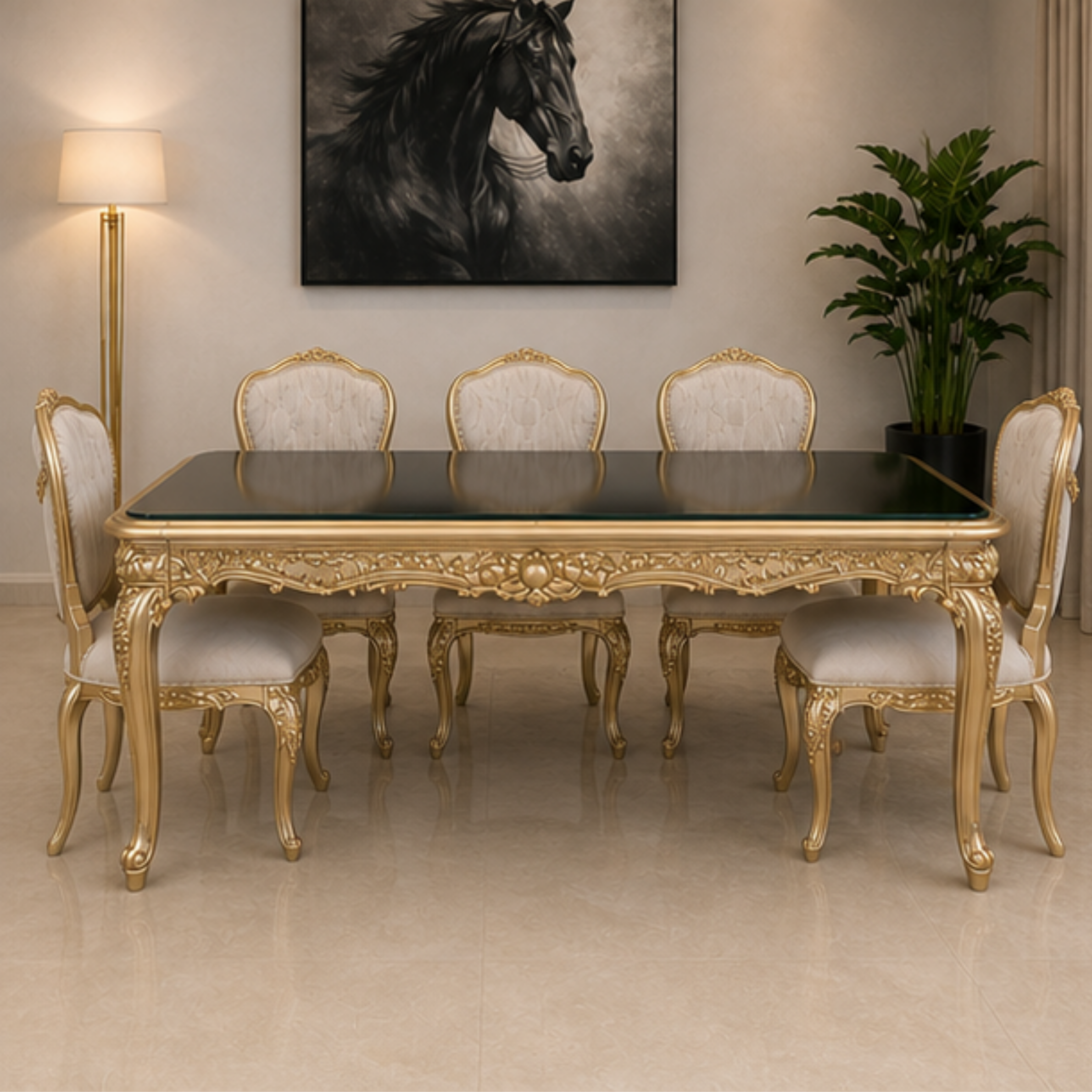 Noir Regent Dining Table (DT-012)