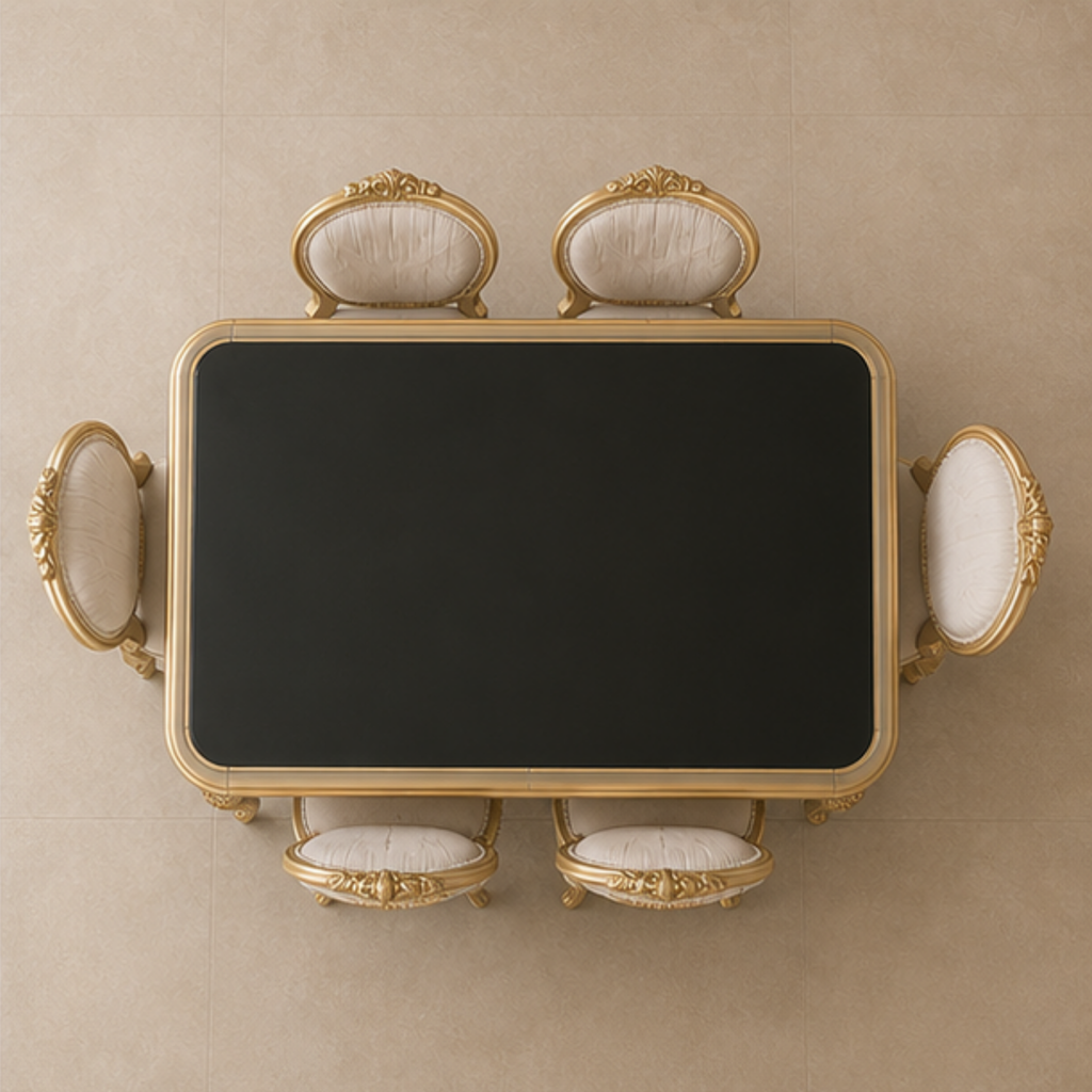 Noir Regent Dining Table (DT-012)