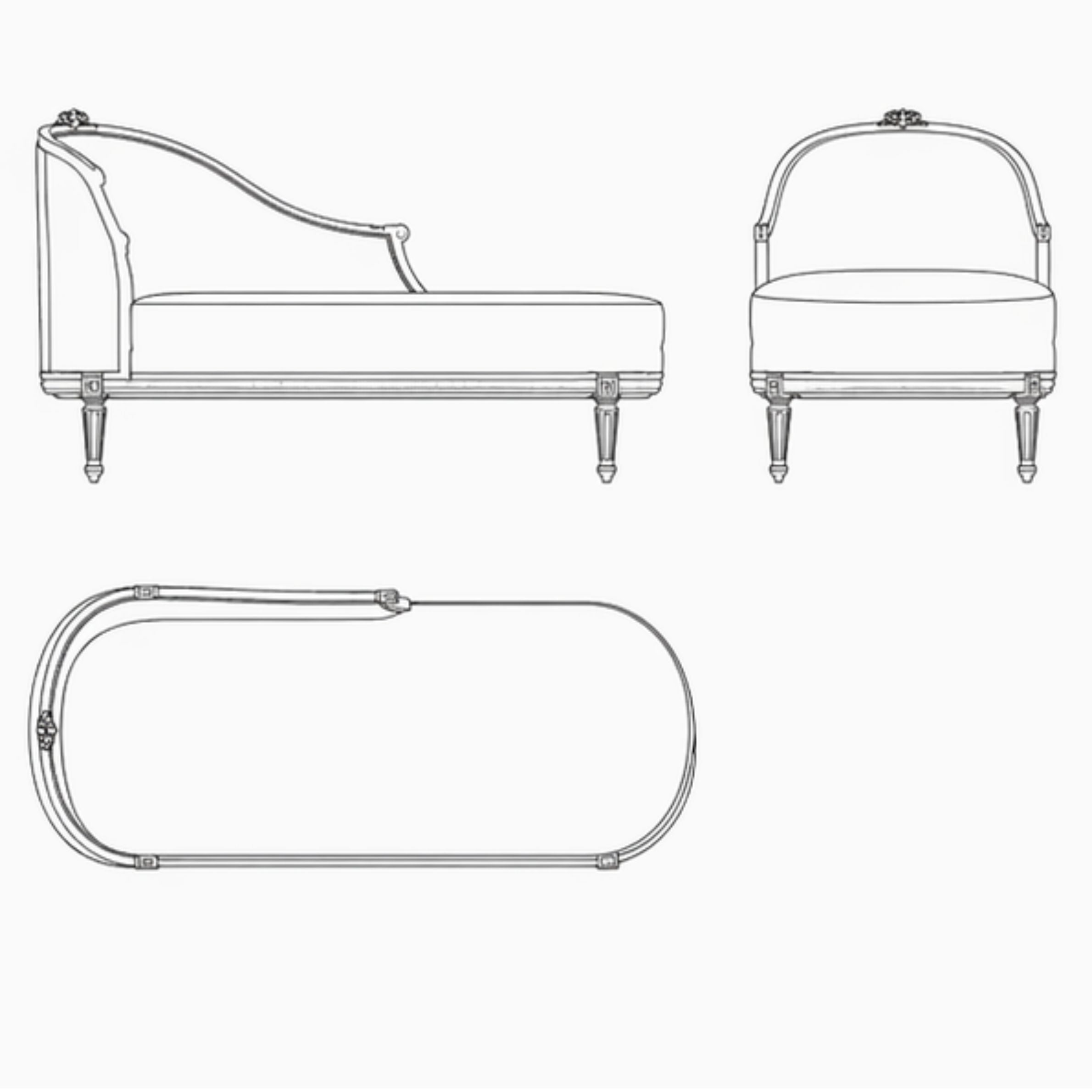Aurelia Chaise Ottoman (O-016)