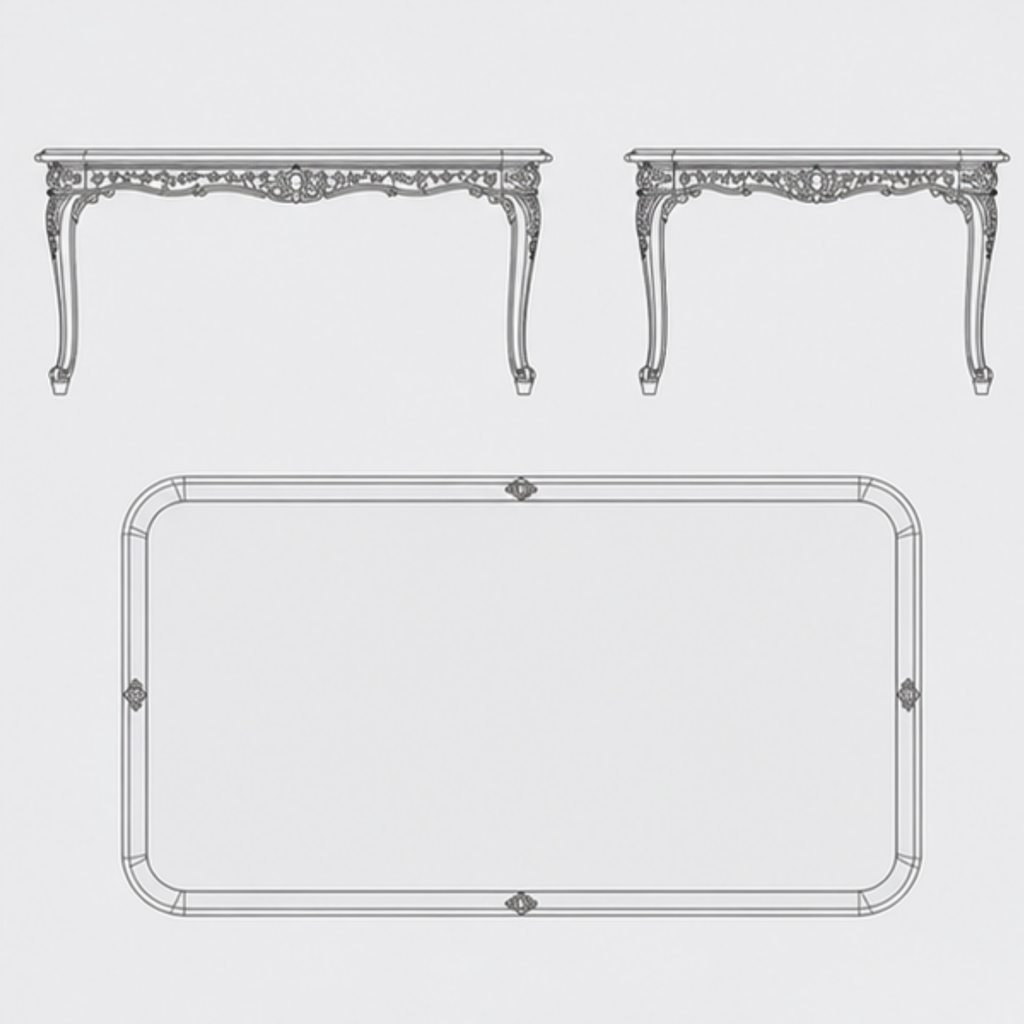 Noir Regent Dining Table (DT-012)