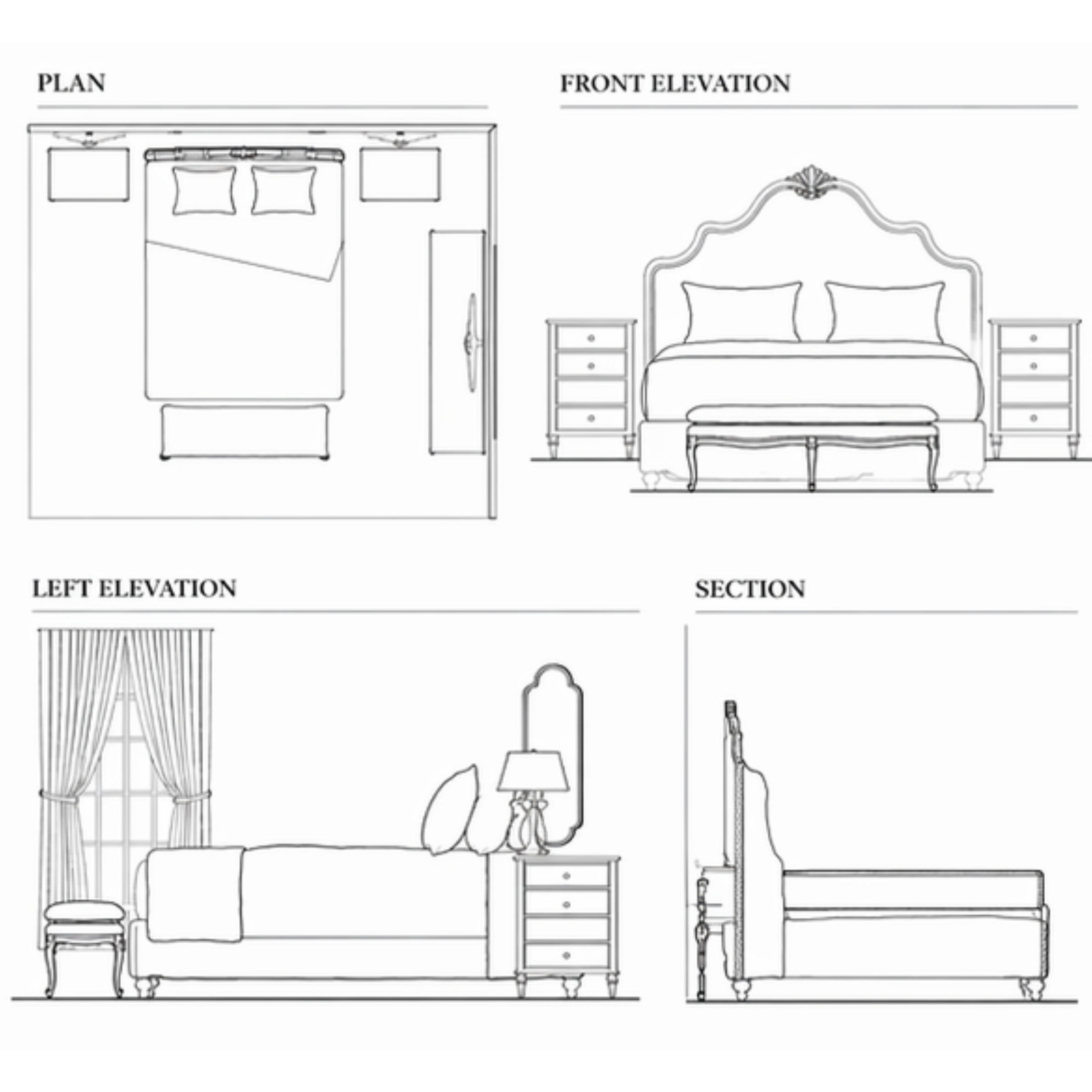 Aurielle Bed (B016)