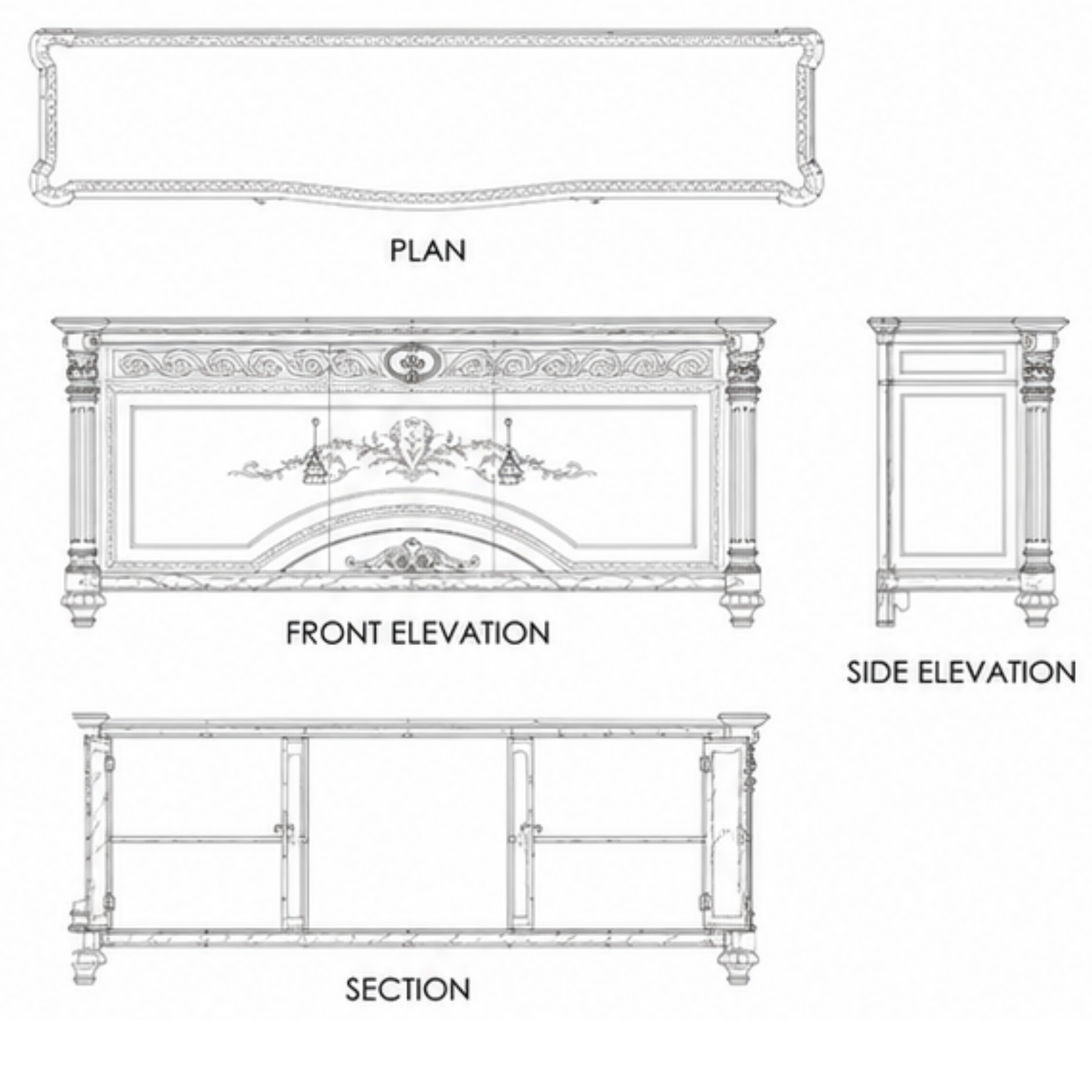 Château Royale Sideboard (SB026)