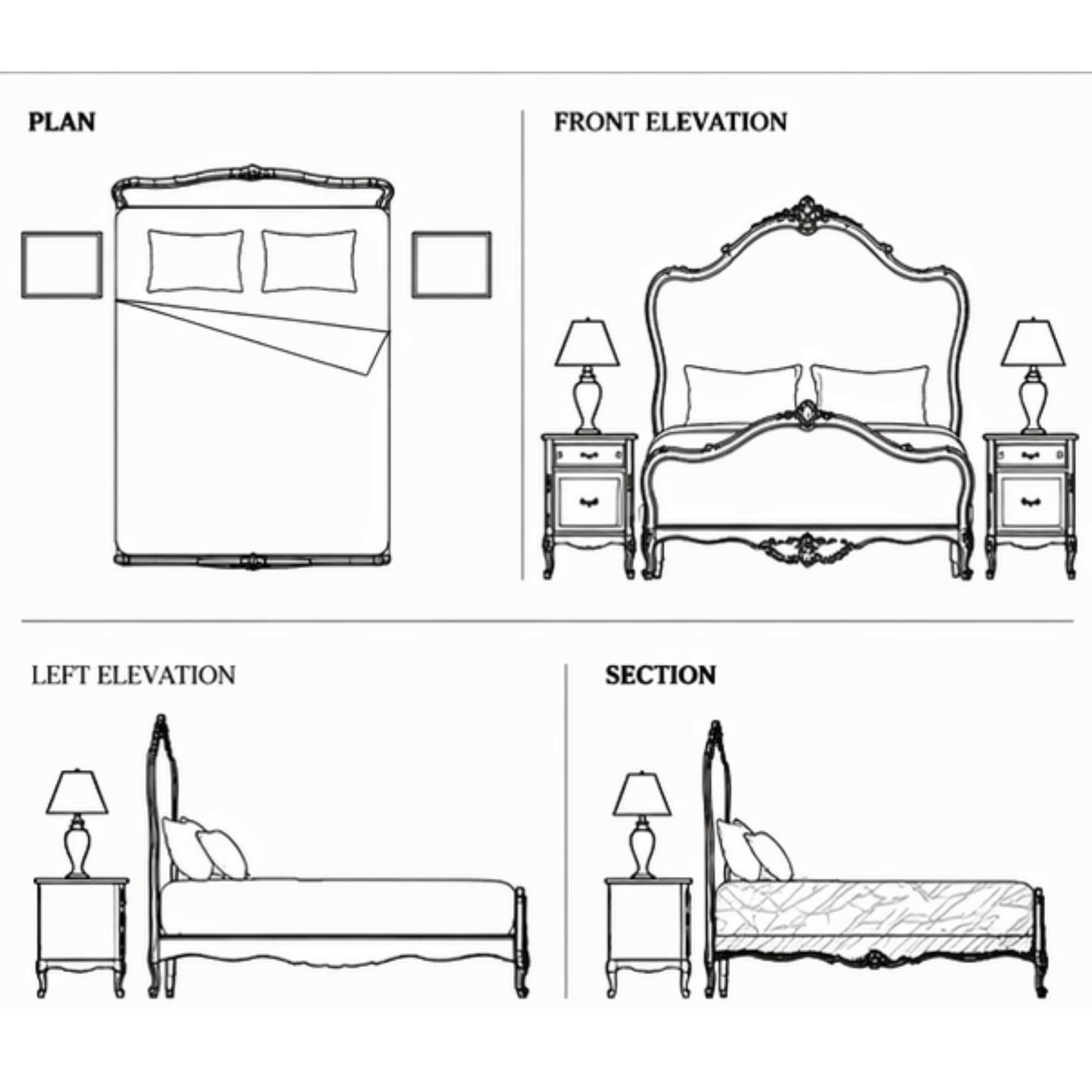 Belliora Bed (B018)