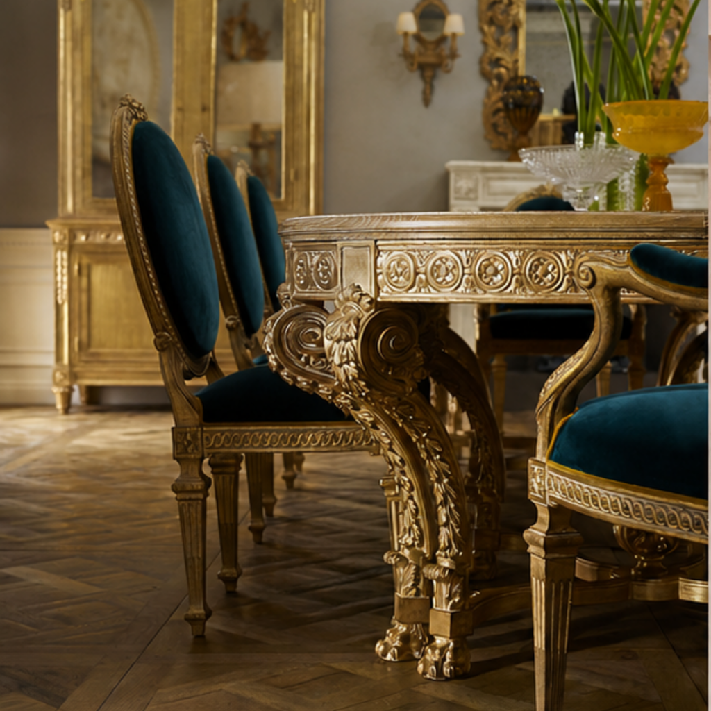 Palace Gilded Oval Dining Table (DT-023)
