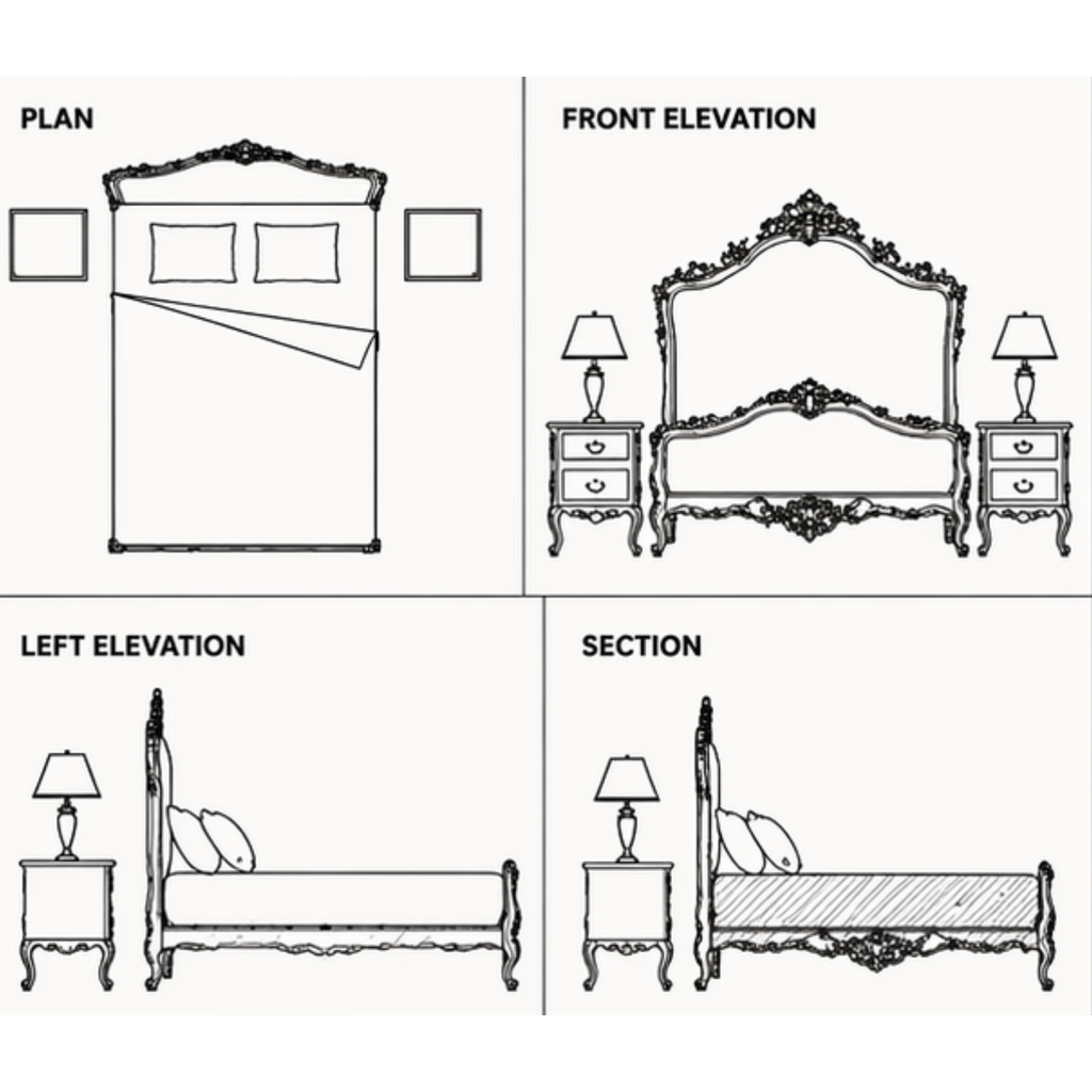 Virelle Bed (B022)