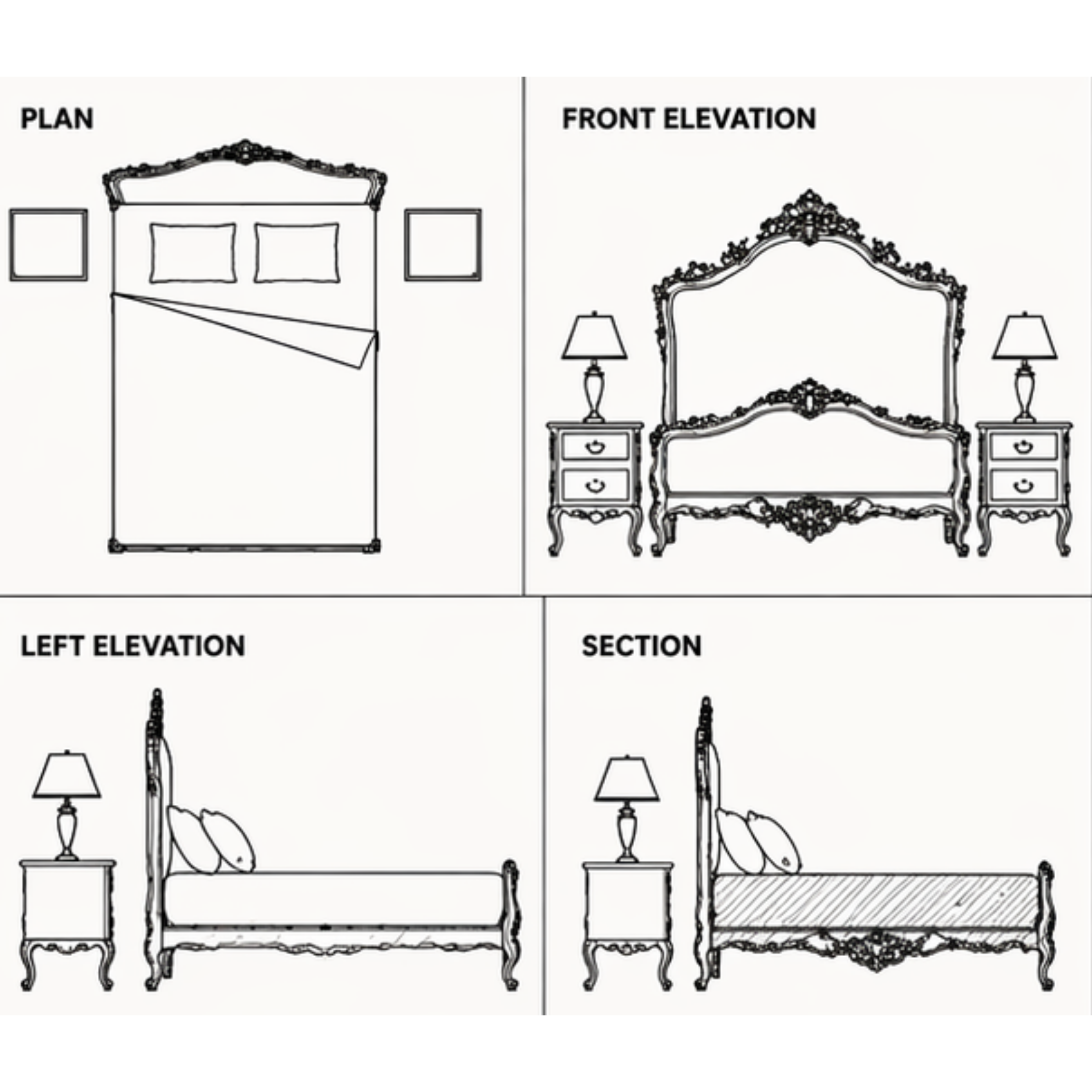 Virelle Bed (B022)