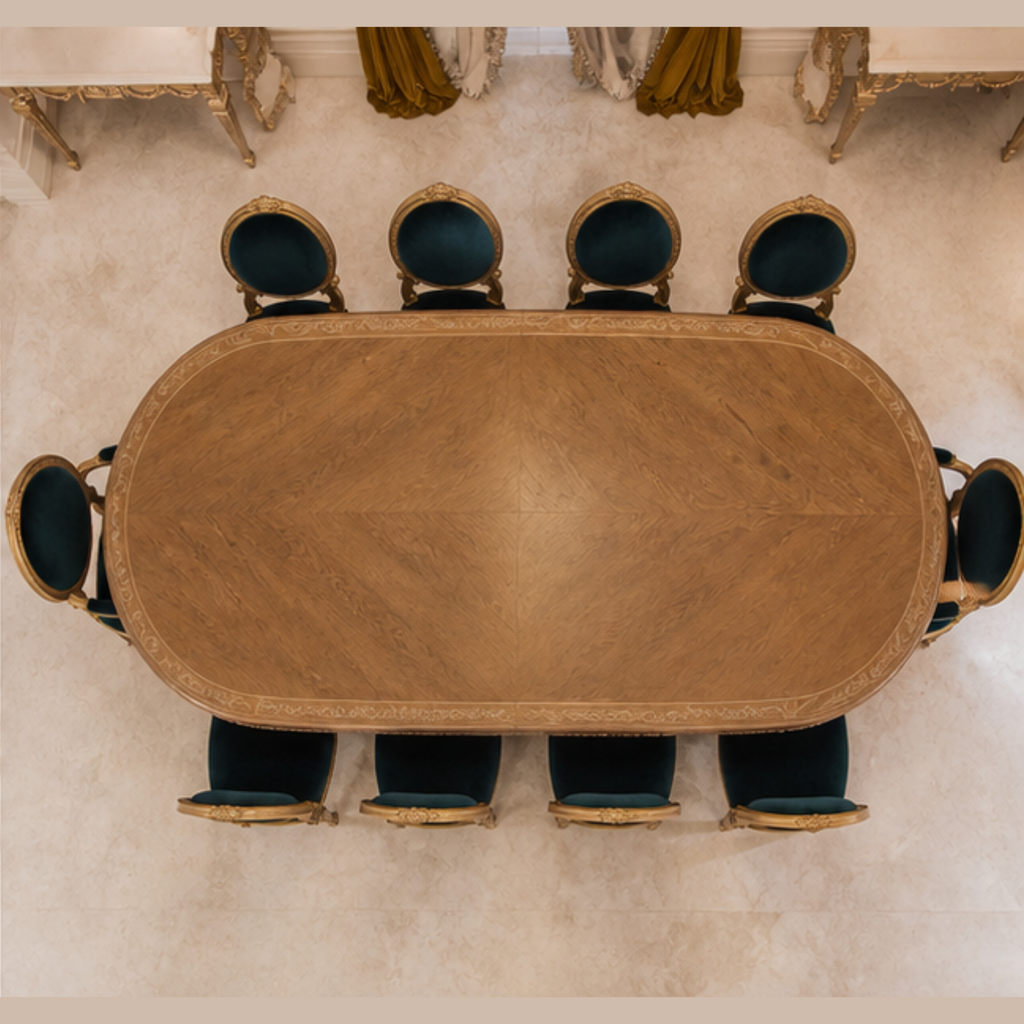 Palace Gilded Oval Dining Table (DT-023)