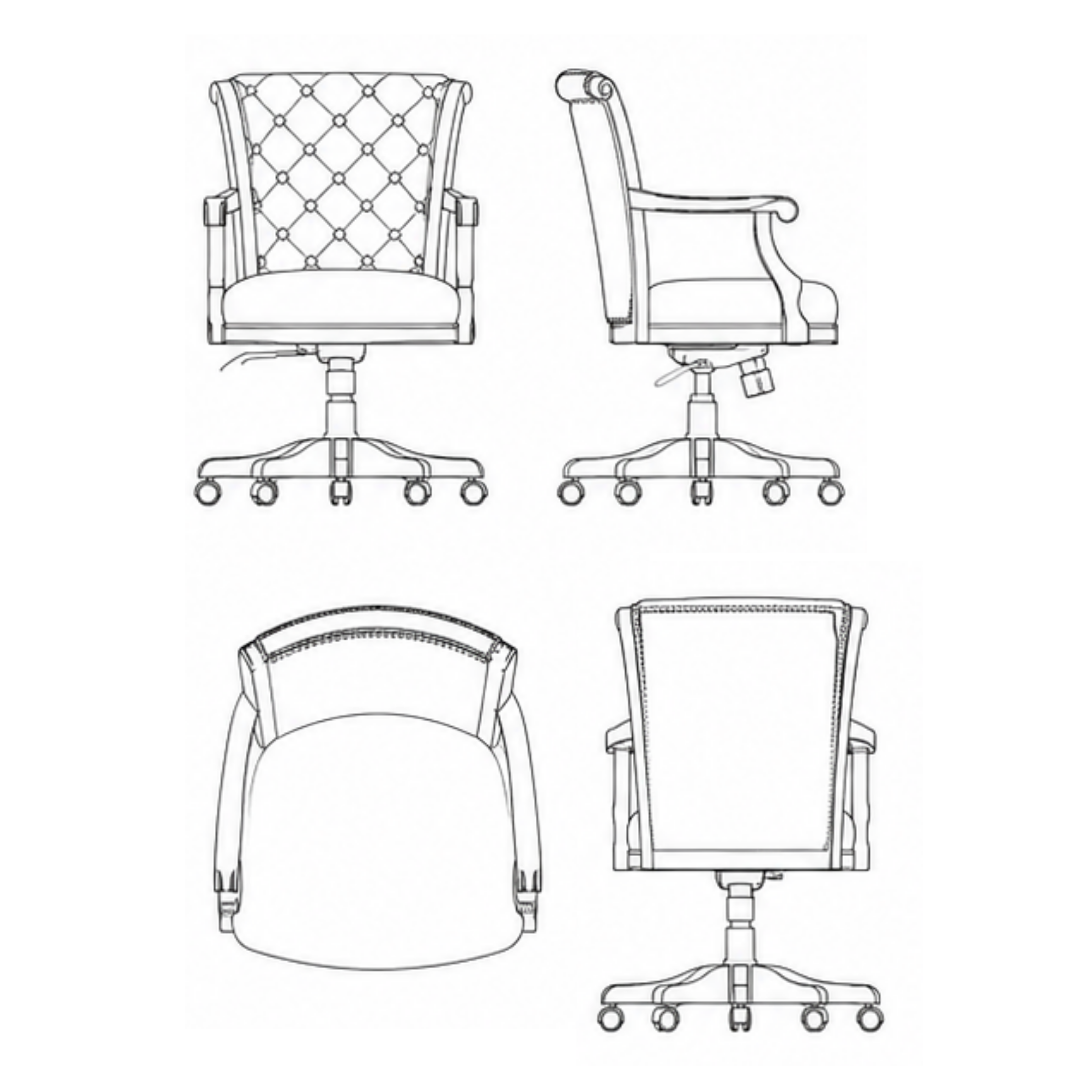 Chesterfield Compact Study Chair (SC004)