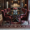 Sovereign Glass-Top Dining Table (DT-025)