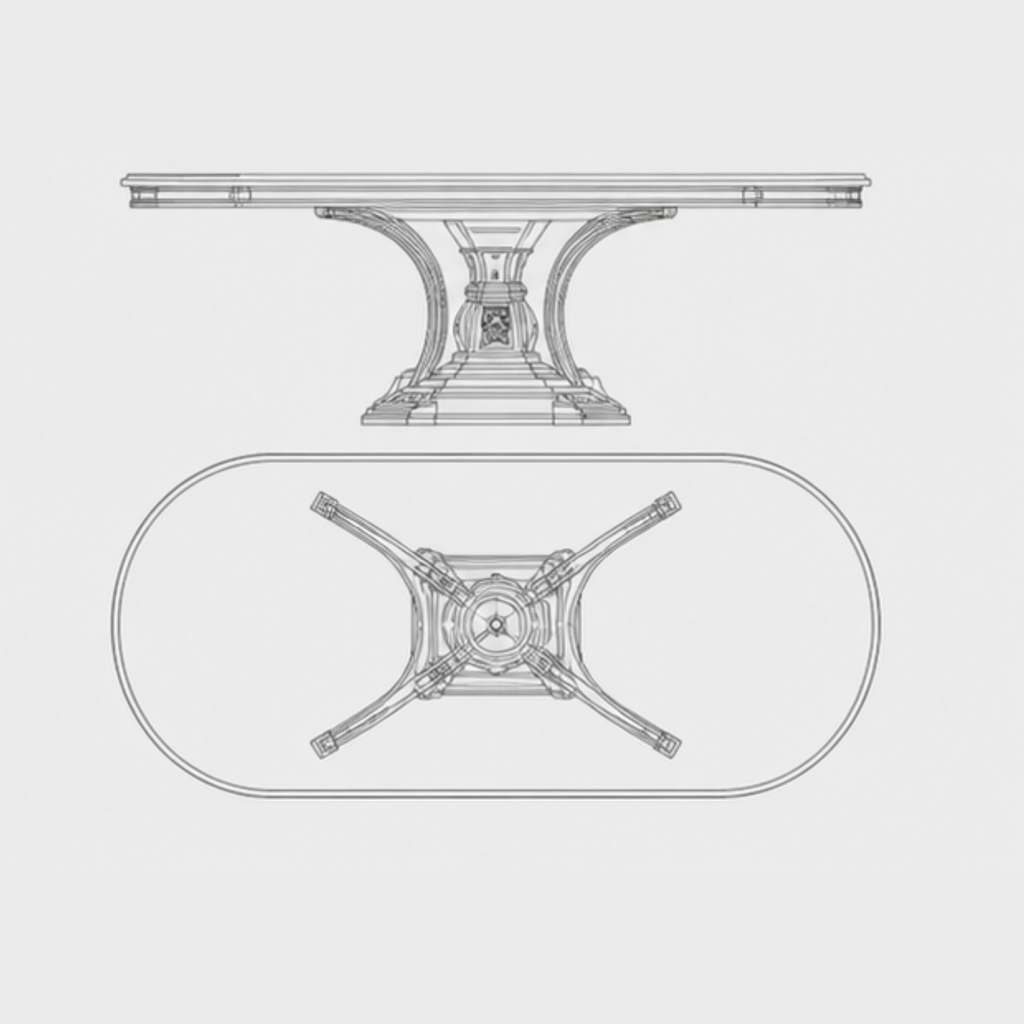 Sovereign Glass-Top Dining Table (DT-025)