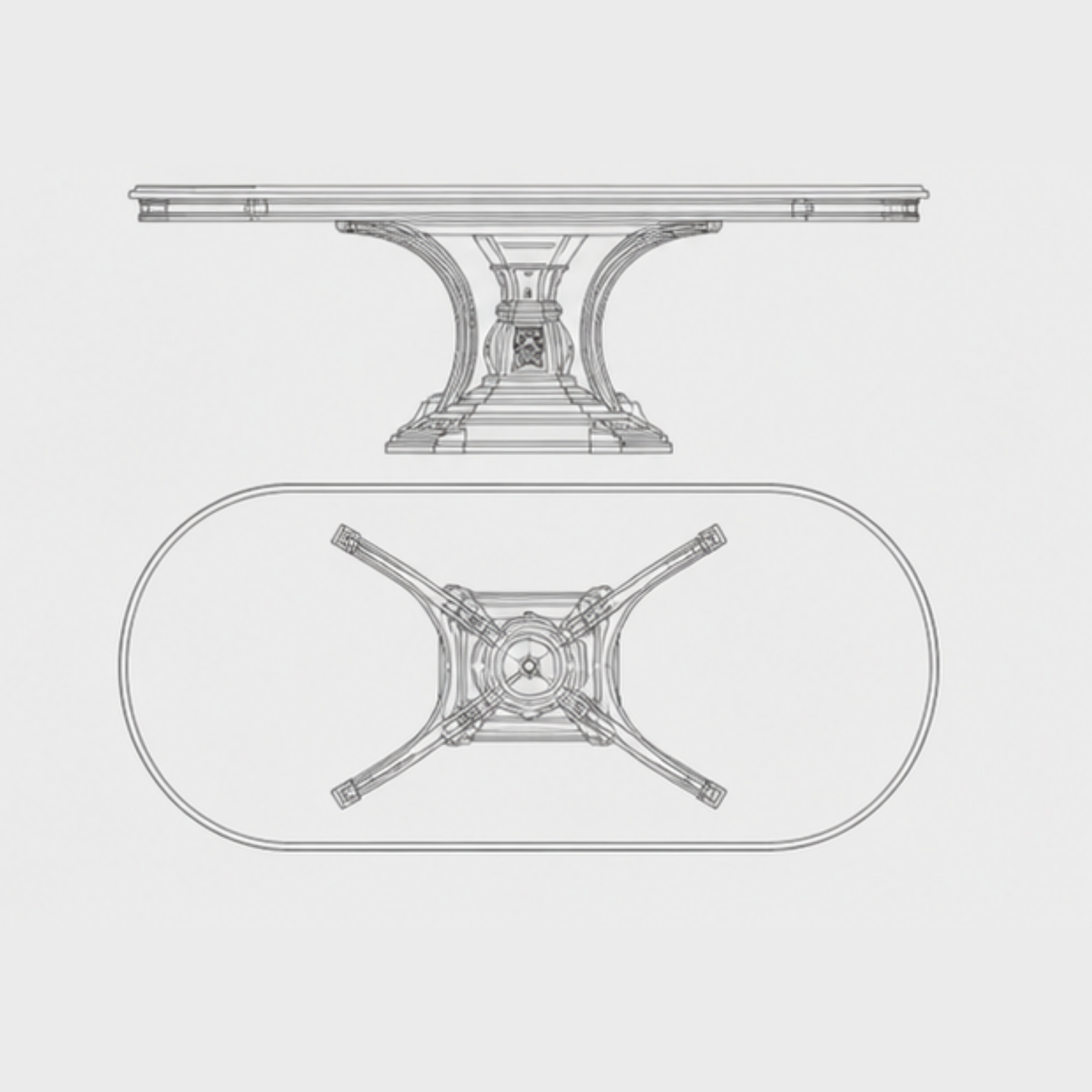 Sovereign Glass-Top Dining Table (DT-025)