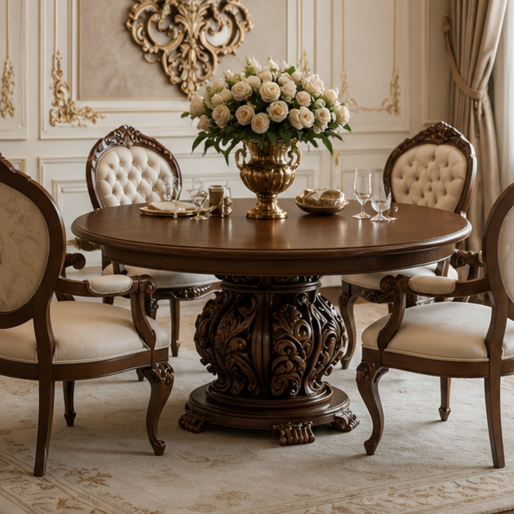 Tuscan Court Round Dining Table (DT-026)