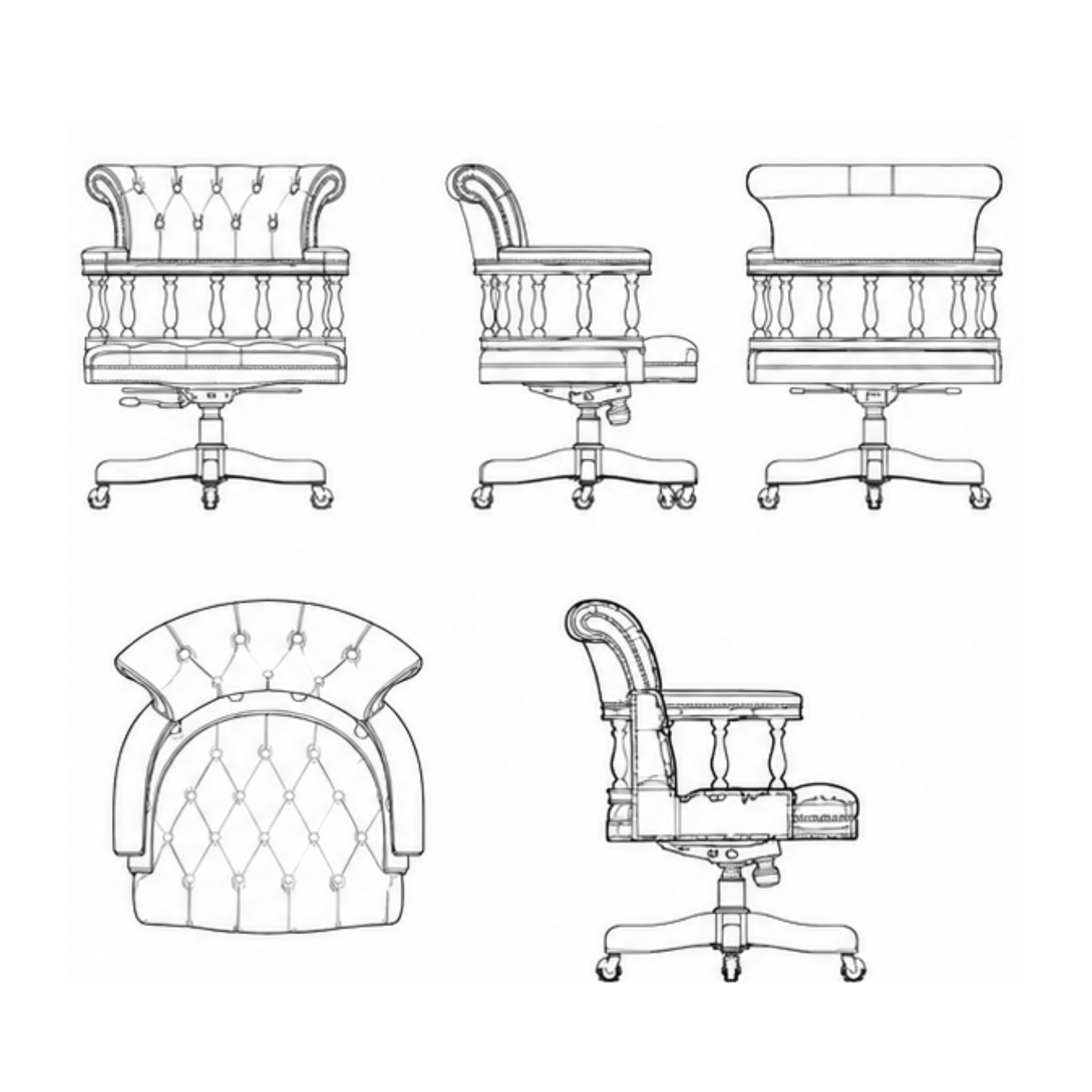 Captain’s Vintage Swivel Chair (SC006)