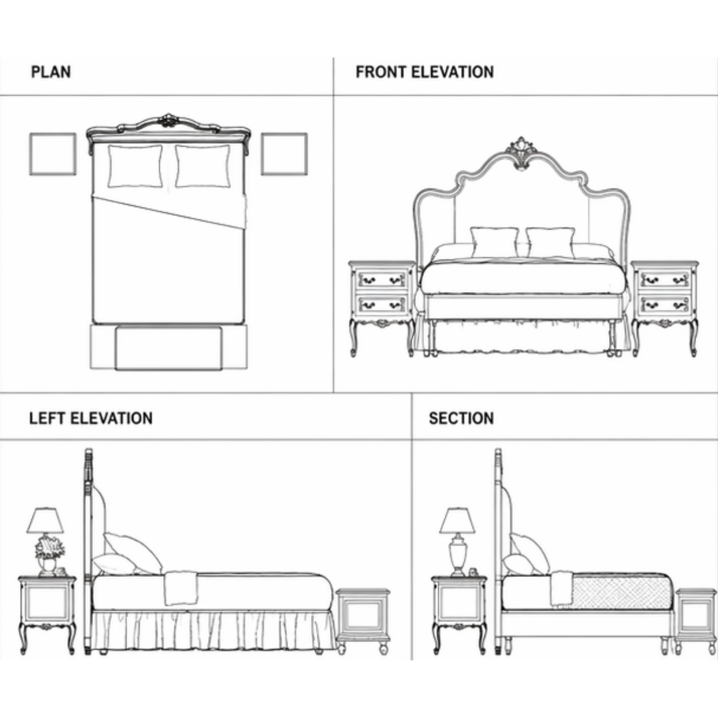 Aurenza Bed (B024)