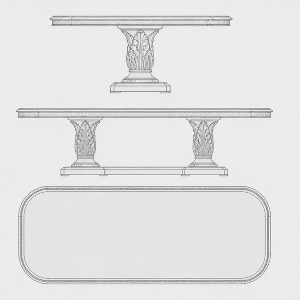 Ritz Classical Dining Table (DT-027)