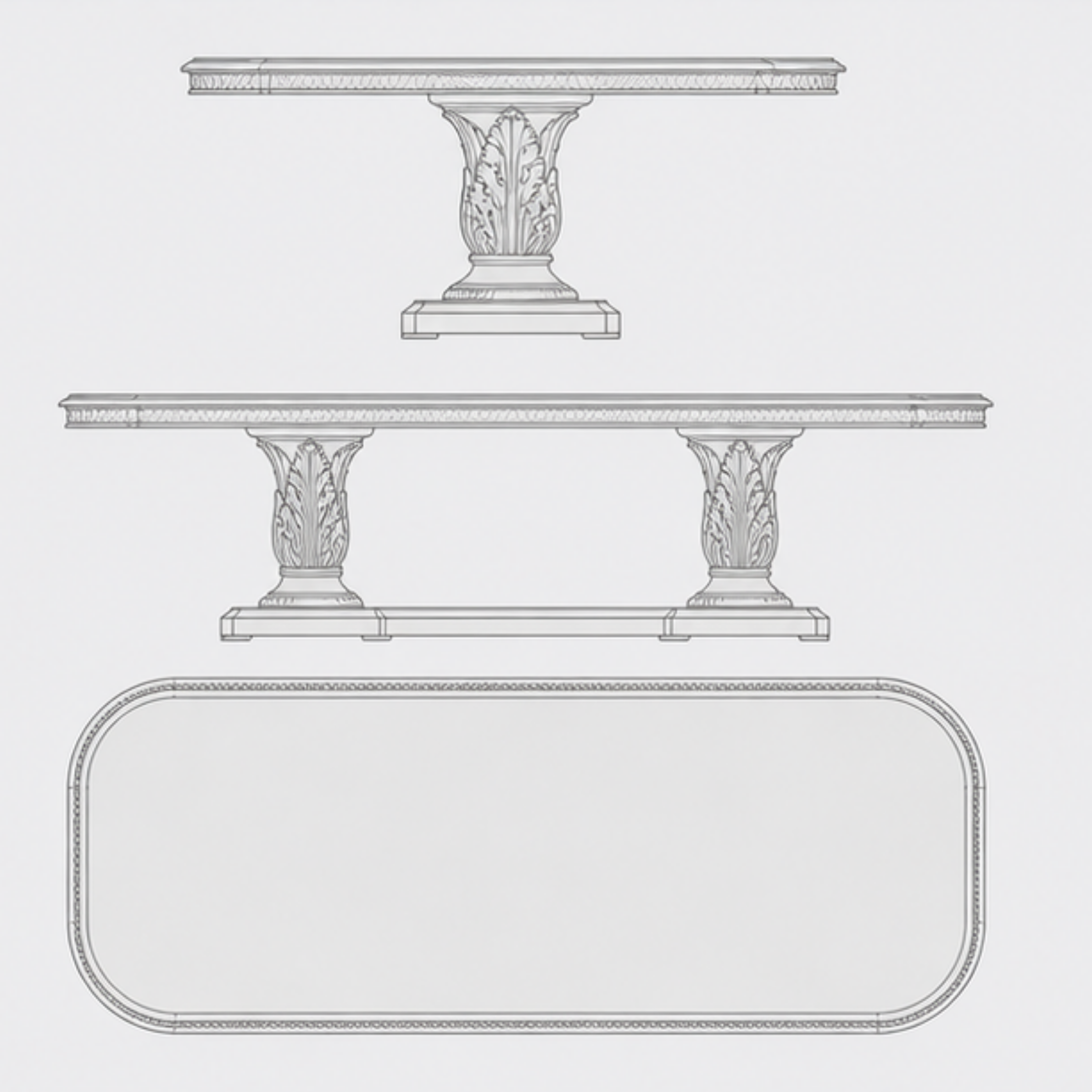 Ritz Classical Dining Table (DT-027)