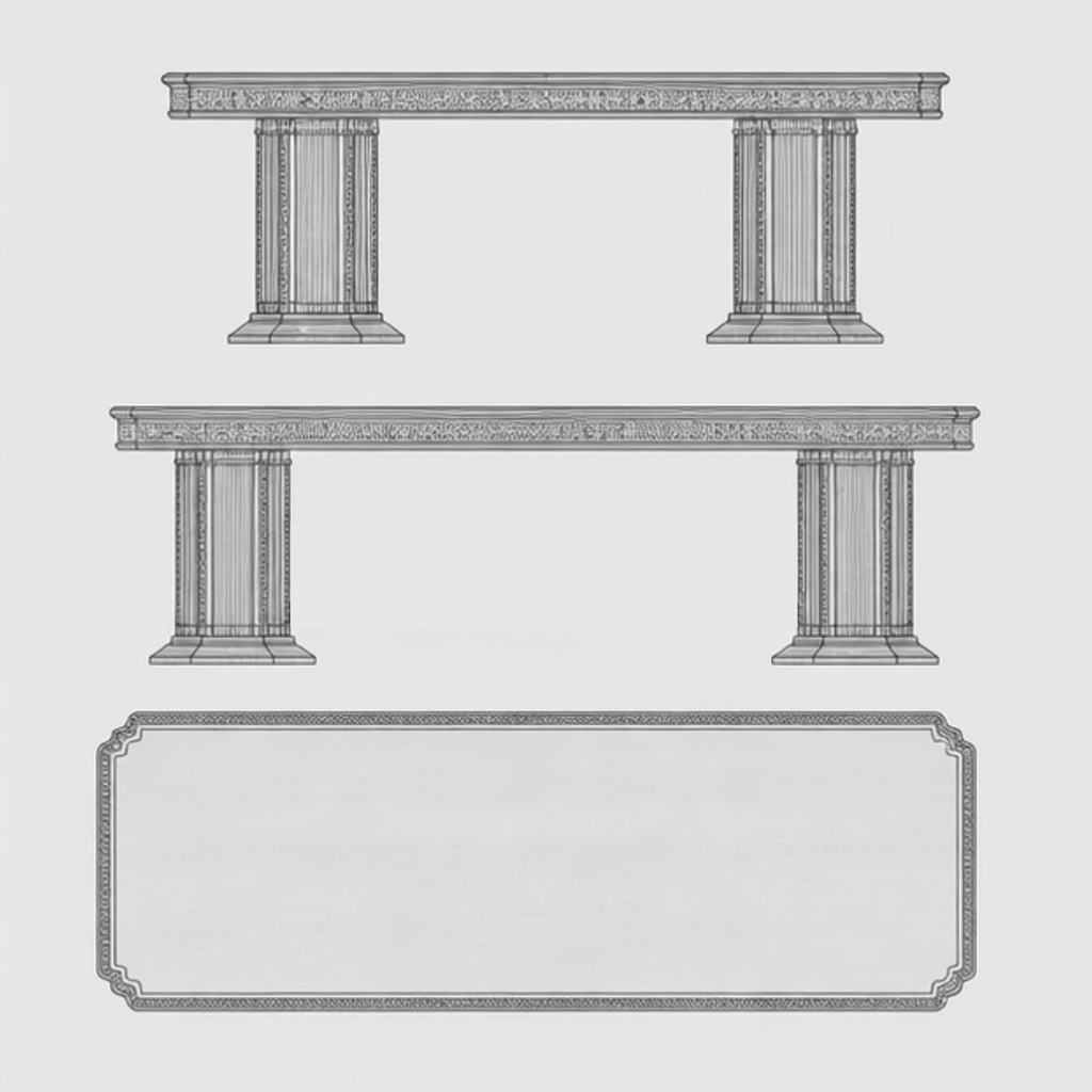 Heritage Estate Trestle Dining Table (DT-028)