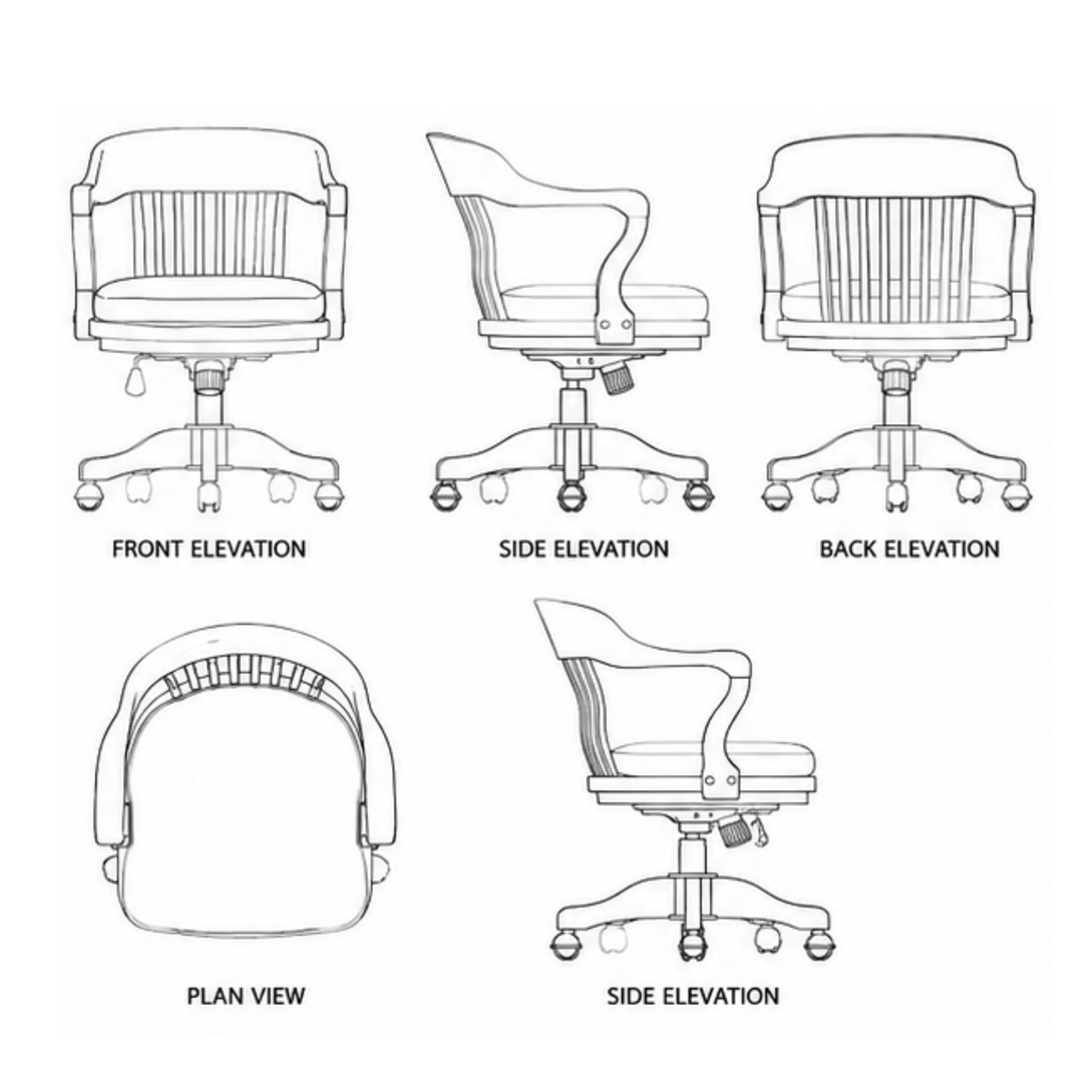 Cambridge Low-Back Desk Chair (SC008)