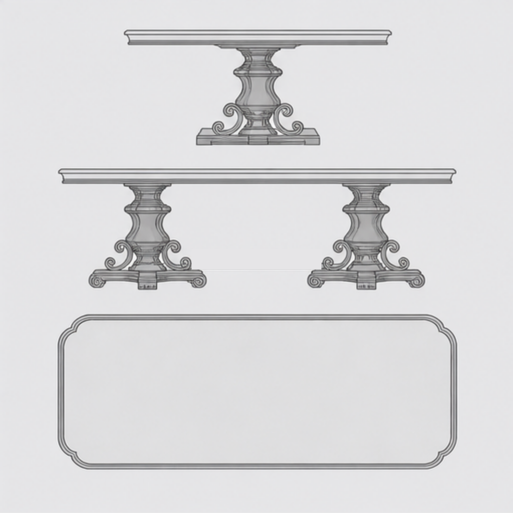Classic Baroque Dining Table (DT-030)
