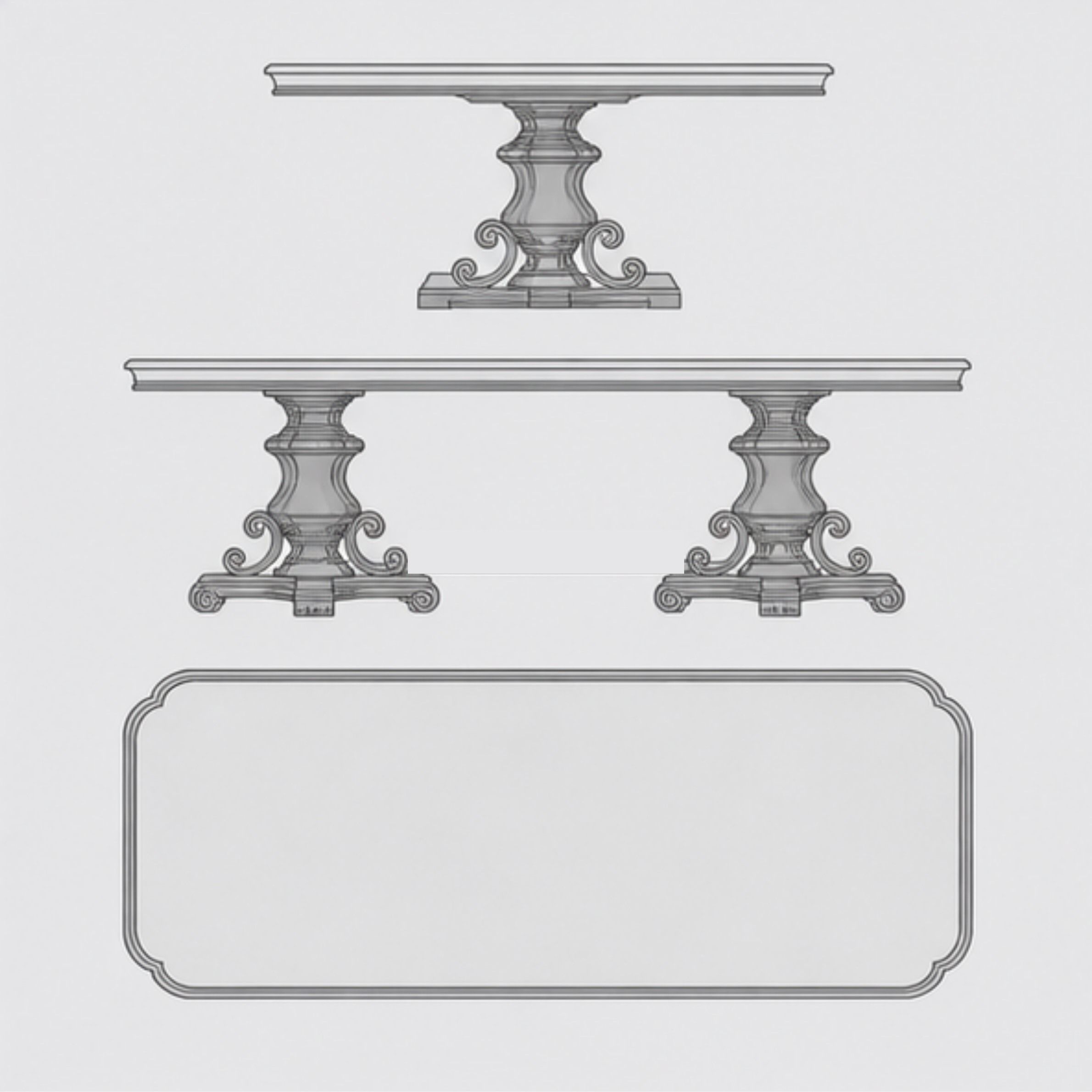 Classic Baroque Dining Table (DT-030)