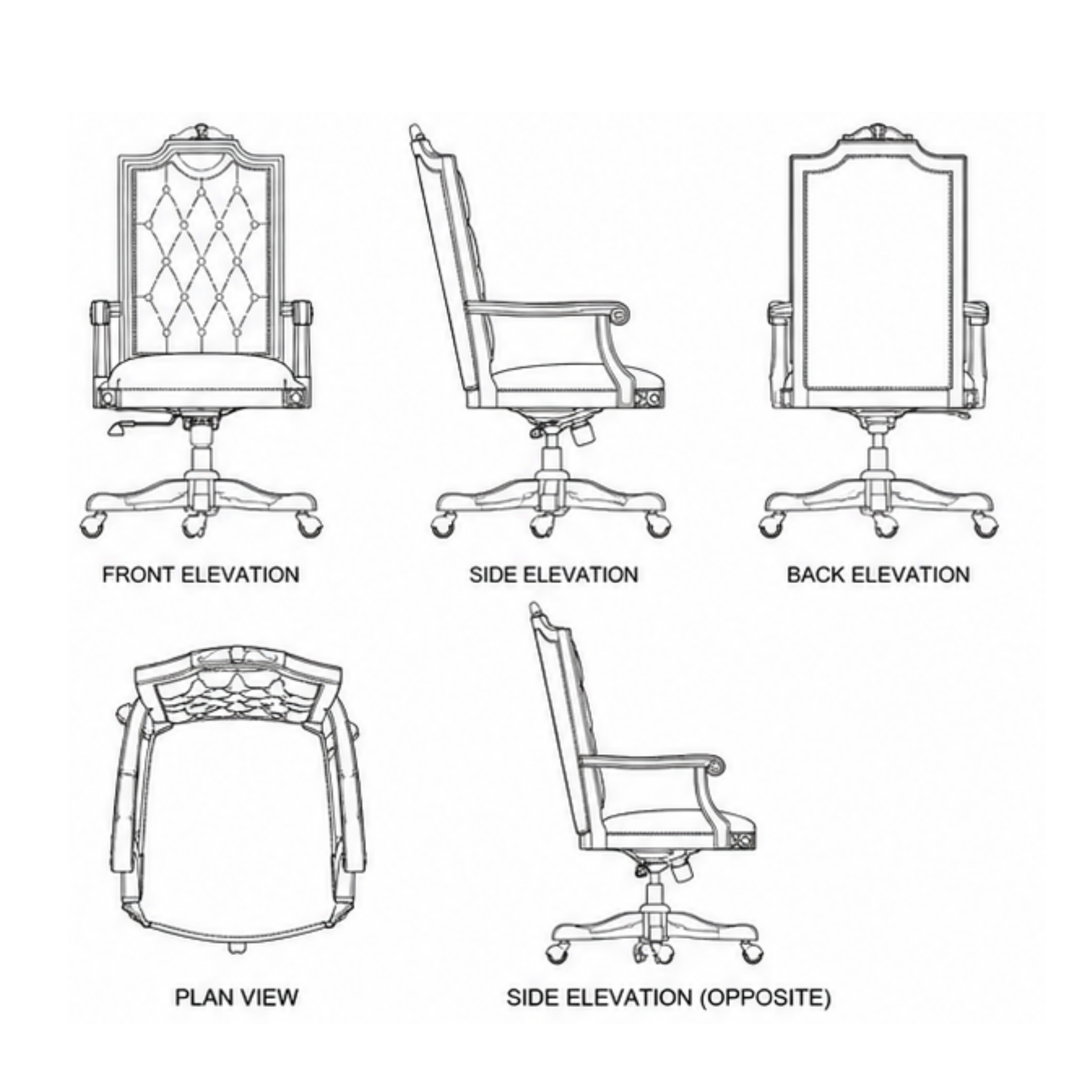 Victorian Carved Library Chair (SC011)