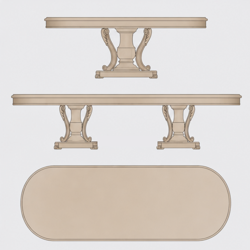 Imperial Court Oval Dining Table (DT-032)