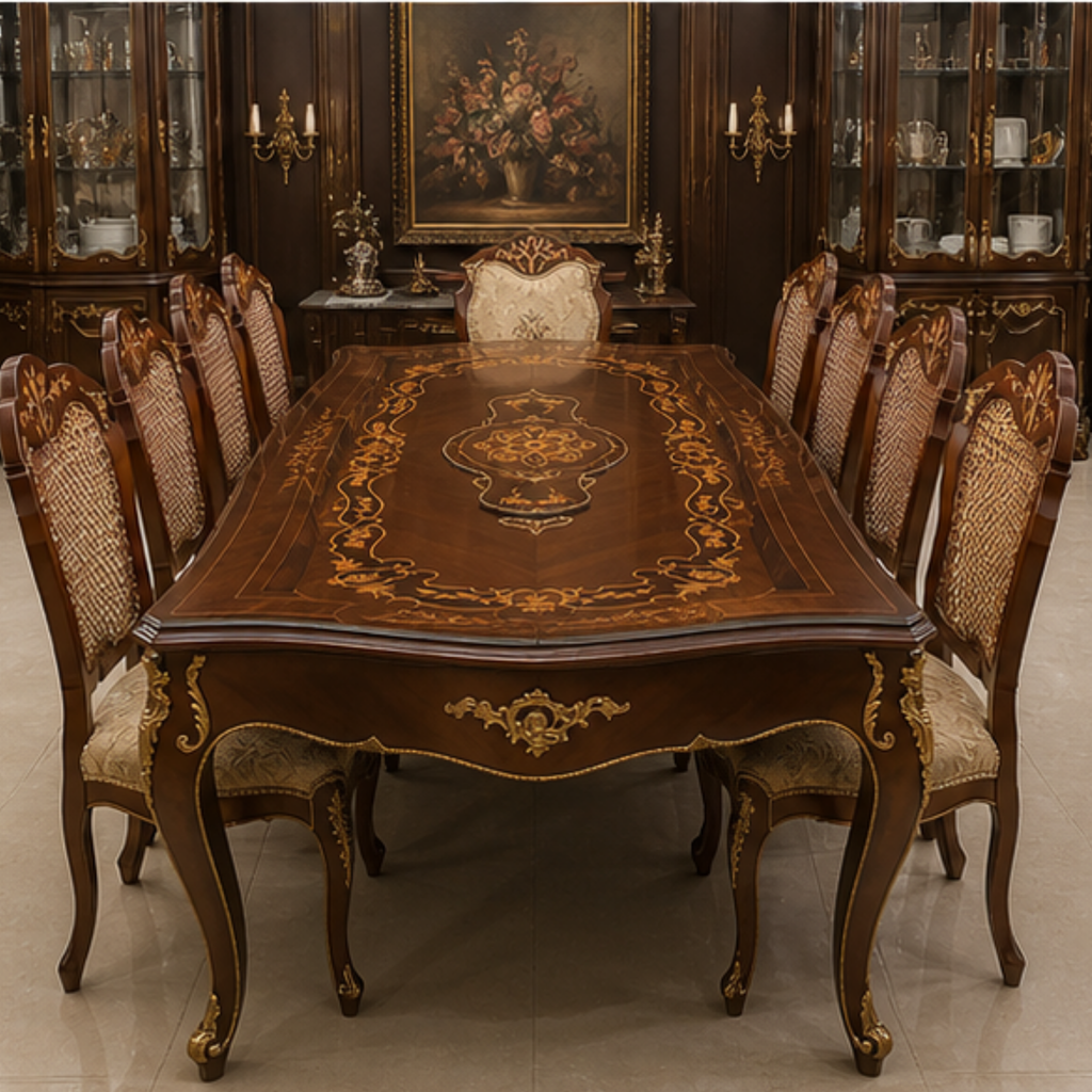 Renaissance Marquetry Dining Table (DT-033)