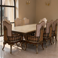 Sovereign Marble-Inlay Dining Table (DT-034)