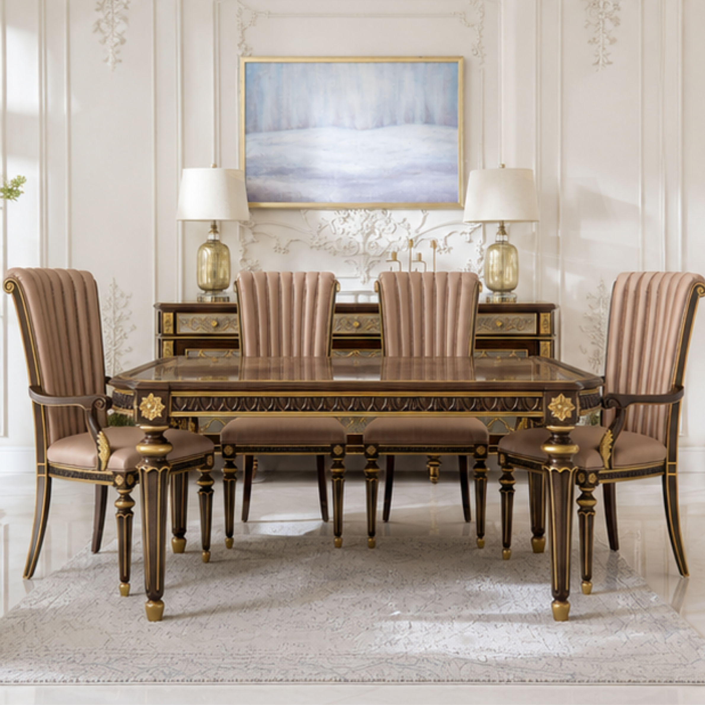 Neoclassical Gilded Dining Table (DT-035)