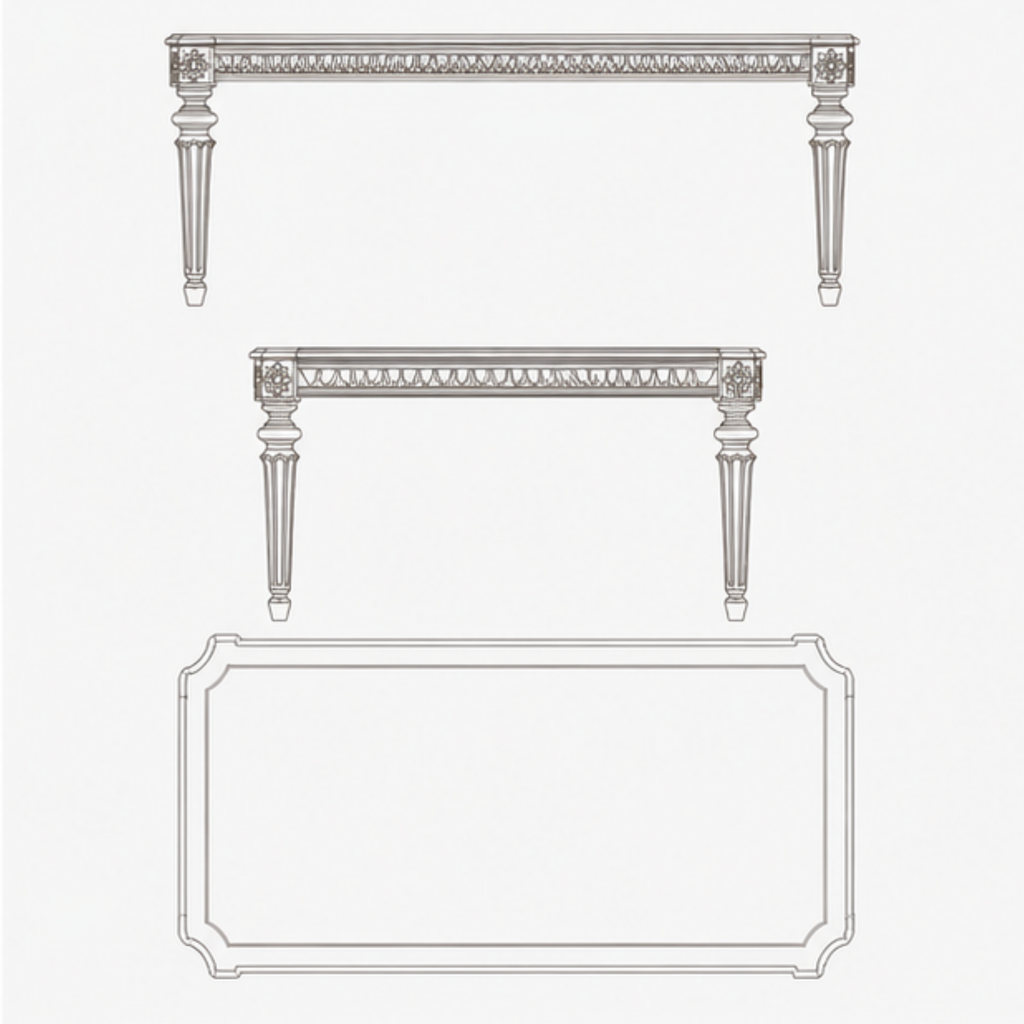 Neoclassical Gilded Dining Table (DT-035)
