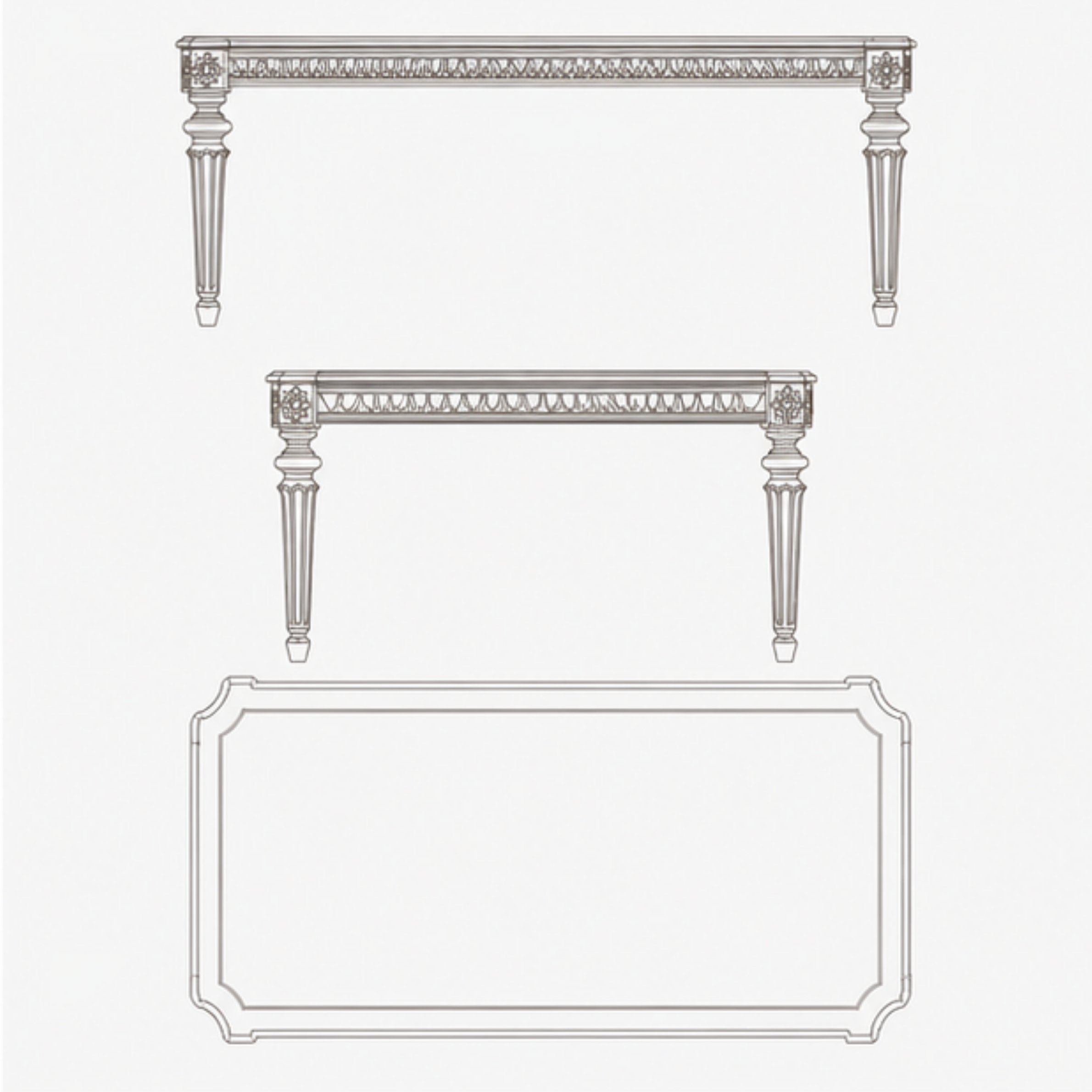 Neoclassical Gilded Dining Table (DT-035)