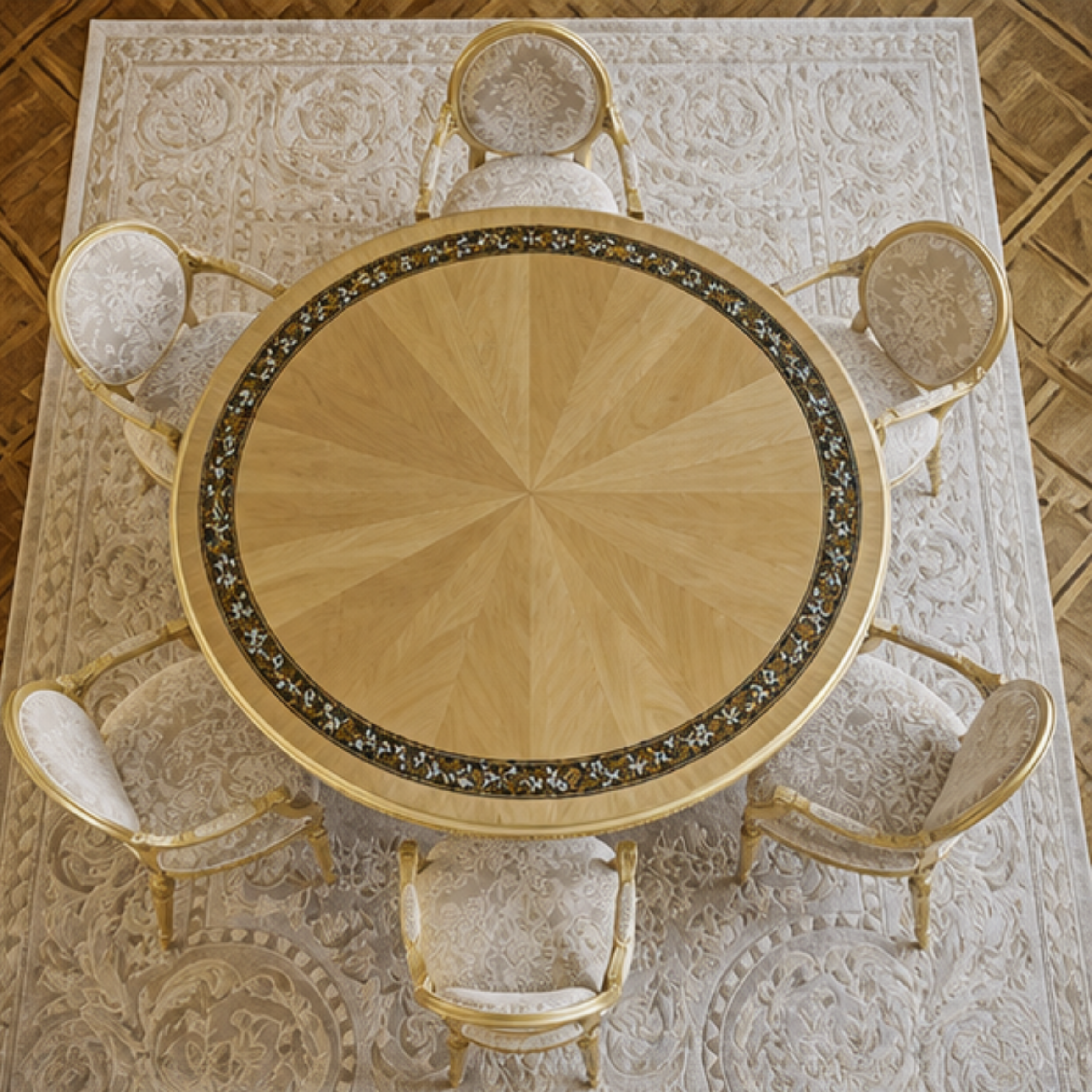 Palazzo Medallion Round Dining Table (DT-036)