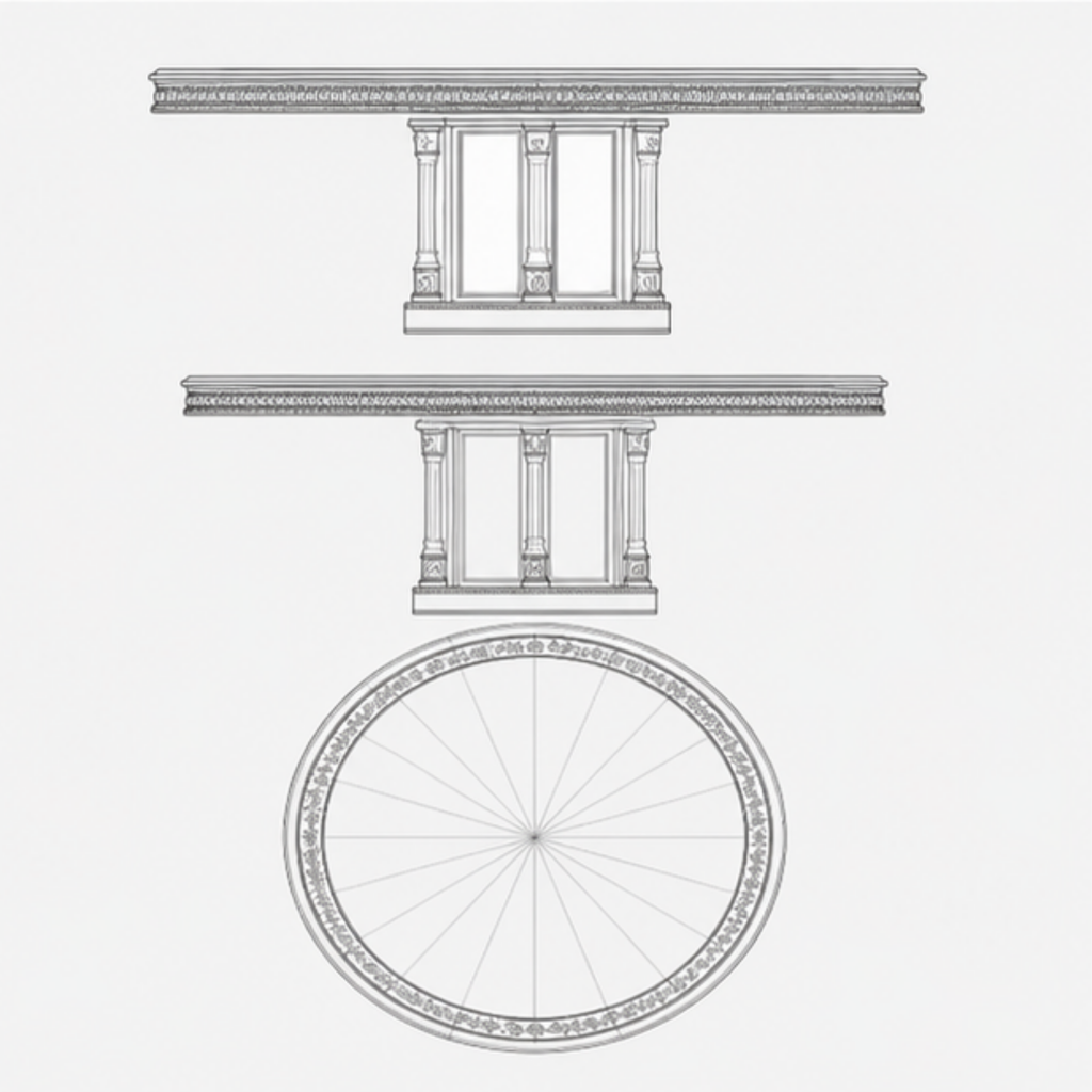 Palazzo Medallion Round Dining Table (DT-036)