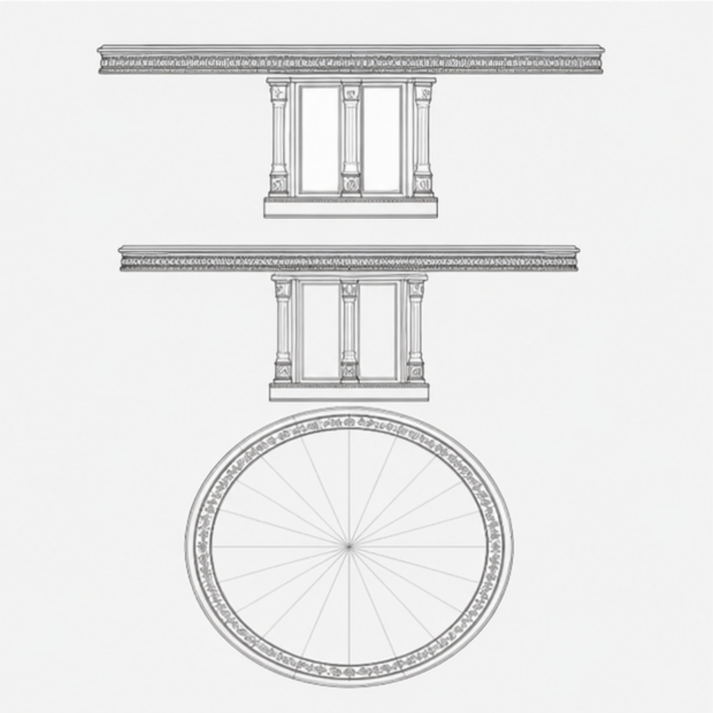 Palazzo Medallion Round Dining Table (DT-036)