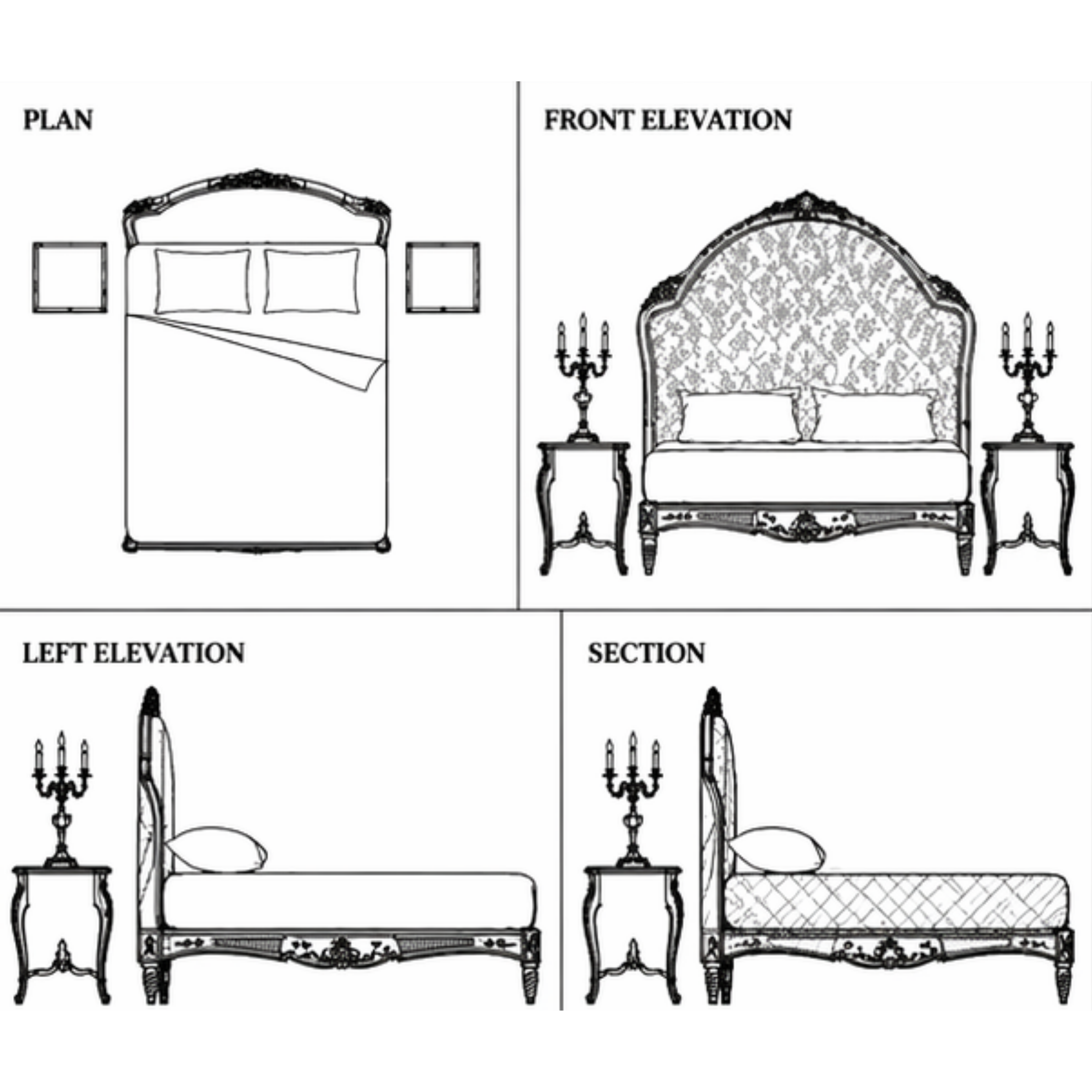 Veloura Bed (B032)