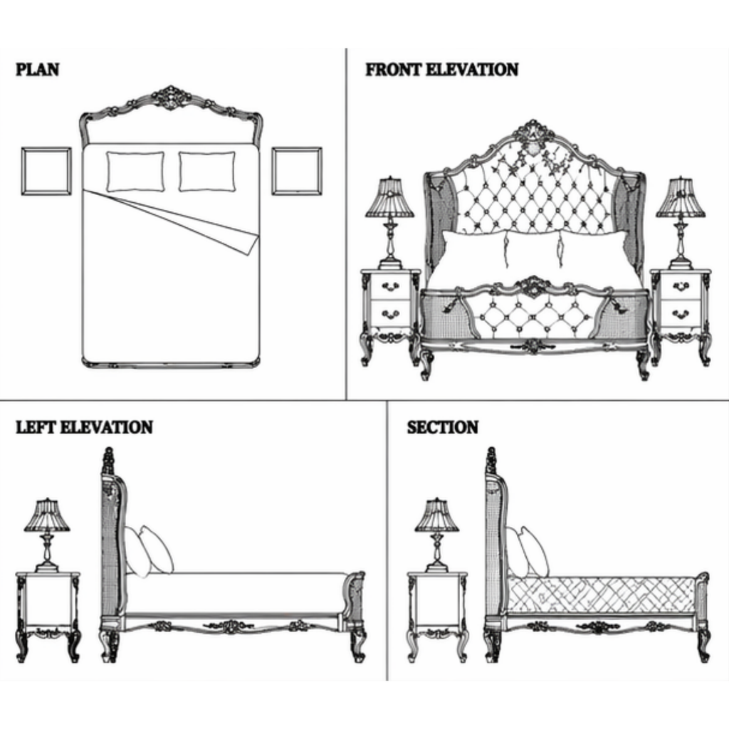 Norvian Bed (B033)