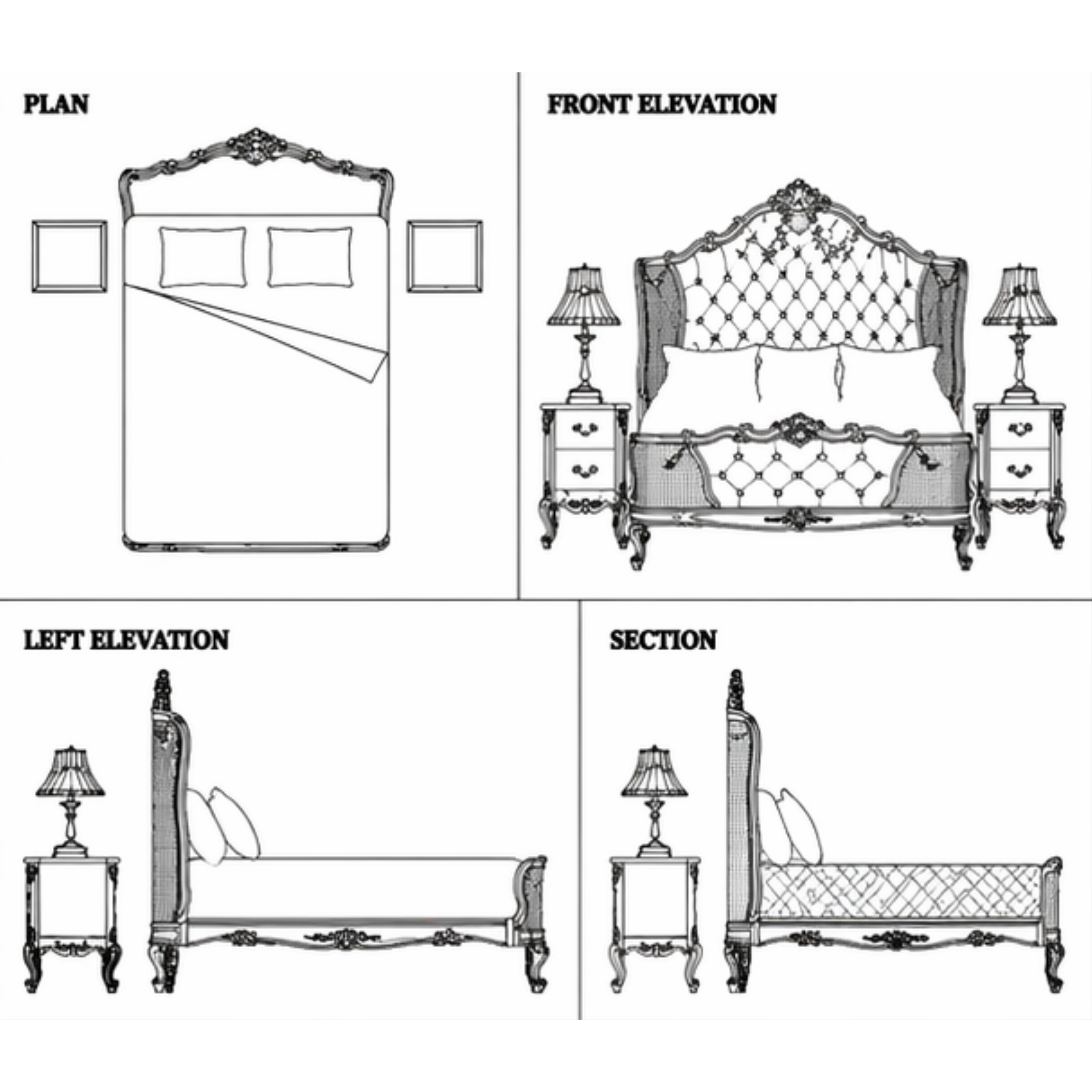Norvian Bed (B033)
