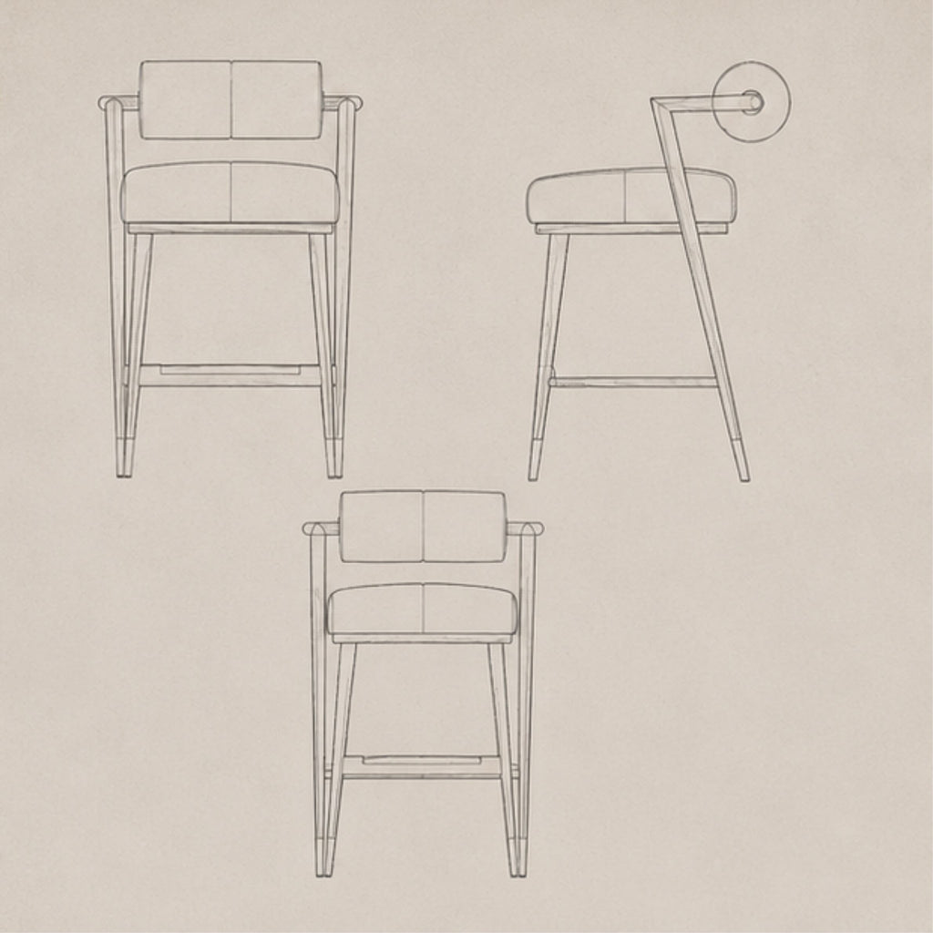 Eclipse Curved Bar Stool (BS004)