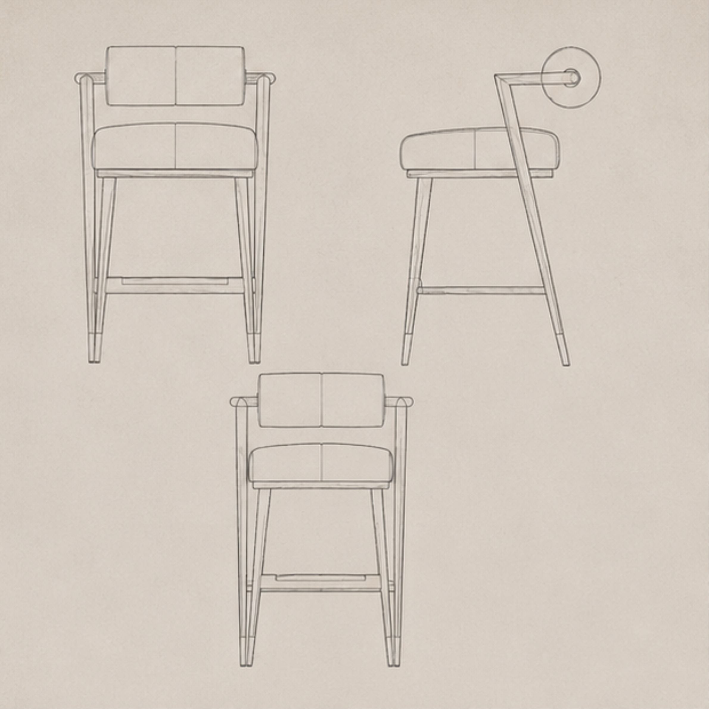 Eclipse Curved Bar Stool (BS004)