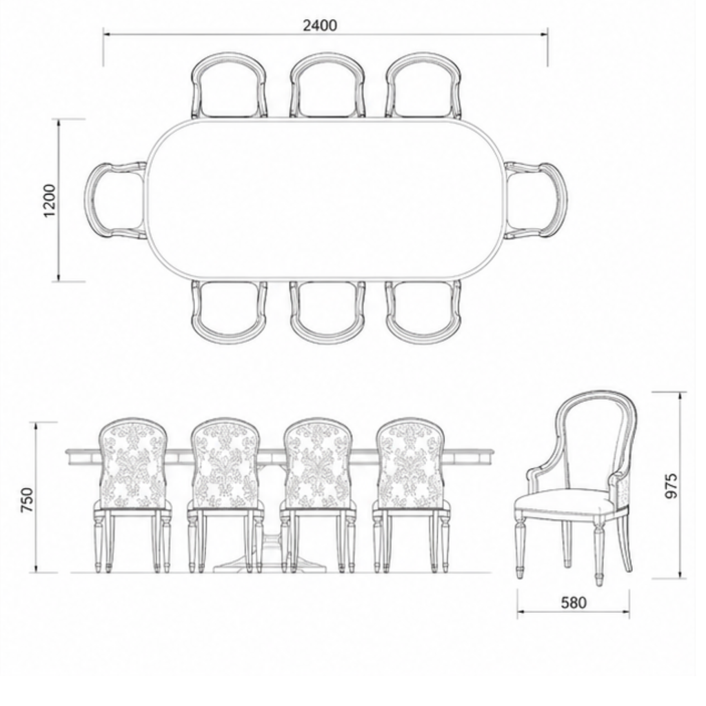 CORINTHIA ROUND DINING TABLE (DT-039)