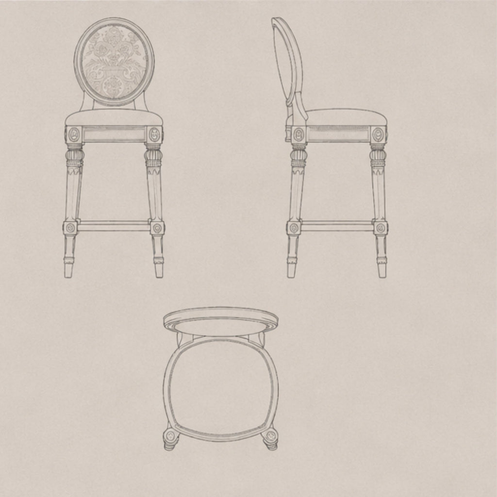 Versailles Marquetry Stool (BS009)