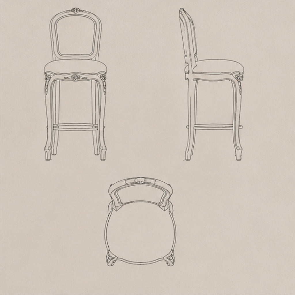 Chantilly Rococo Bar Stool (BS010)