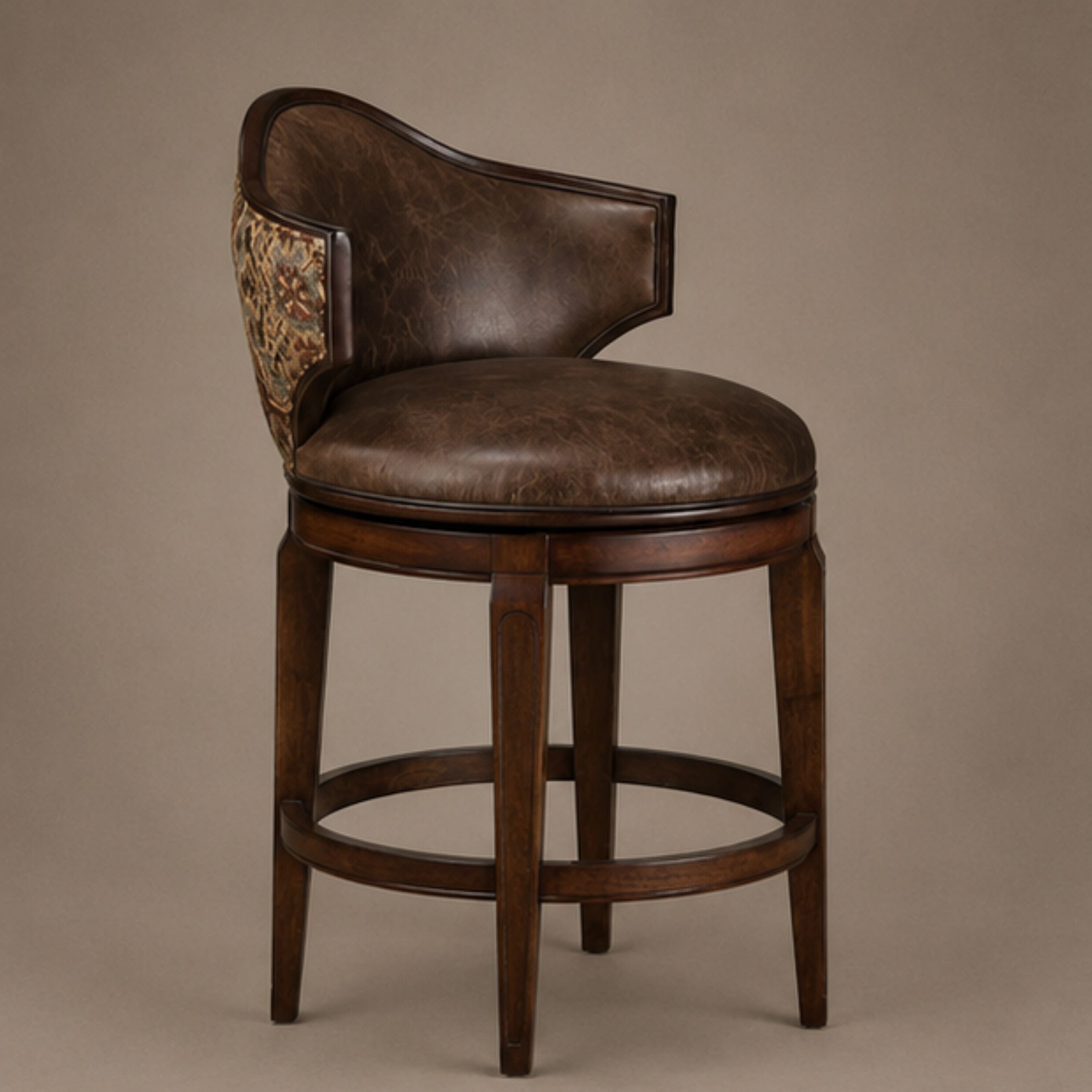 Shekhawati Medallion Swivel Stool (BS014)