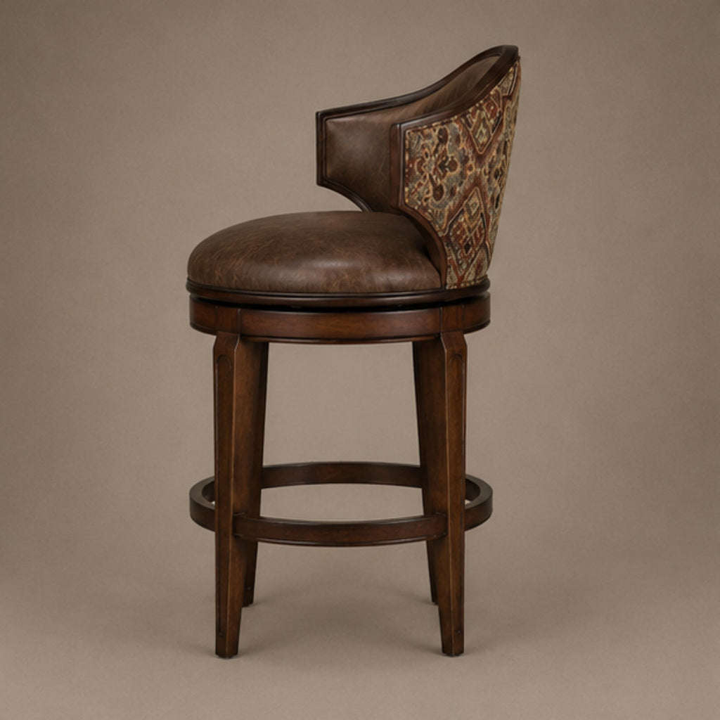 Shekhawati Medallion Swivel Stool (BS014)