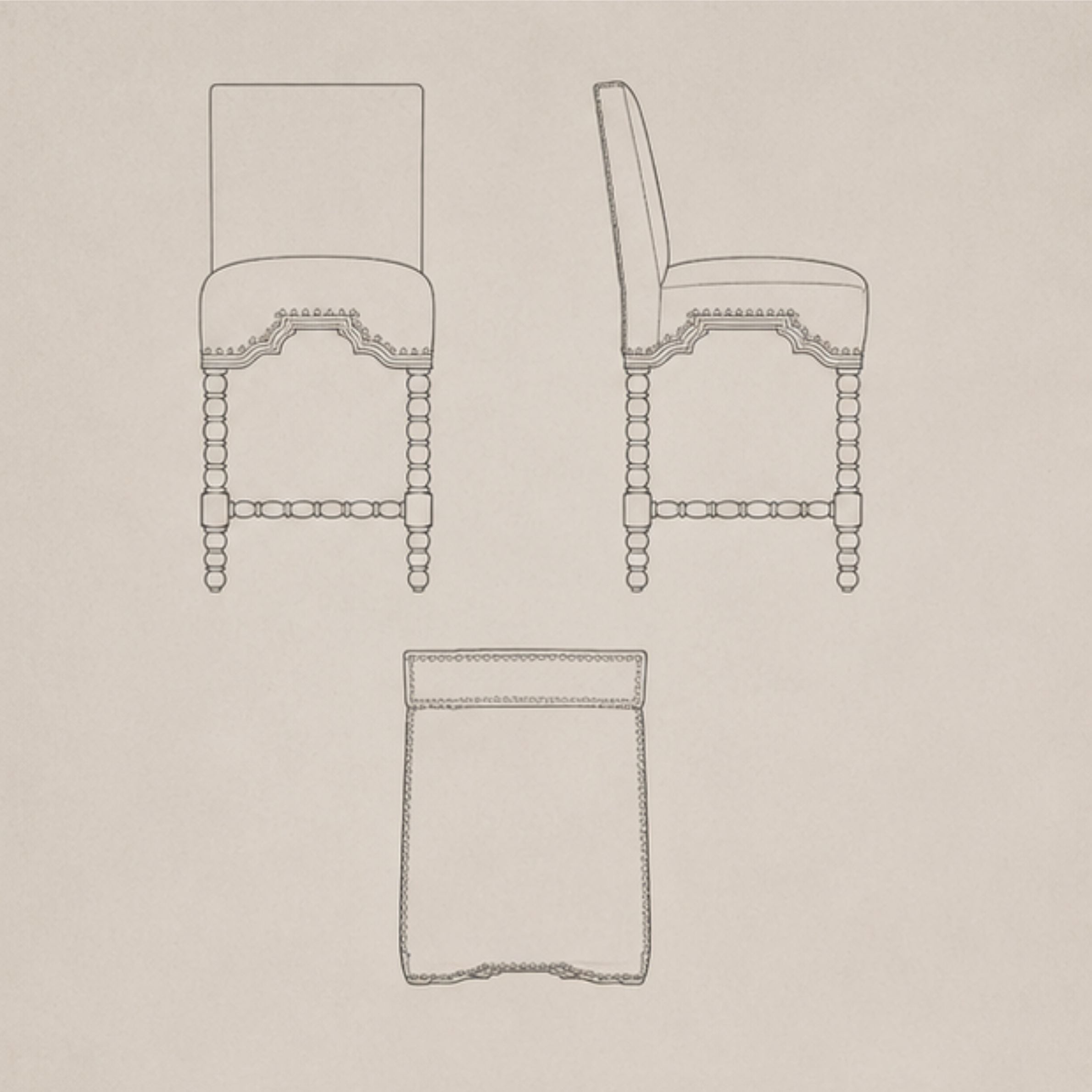 Jodhpur Bobbin Bar Stool (BS015)