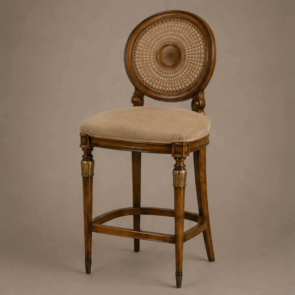 Kohinoor Cane Medallion Stool (BS017)